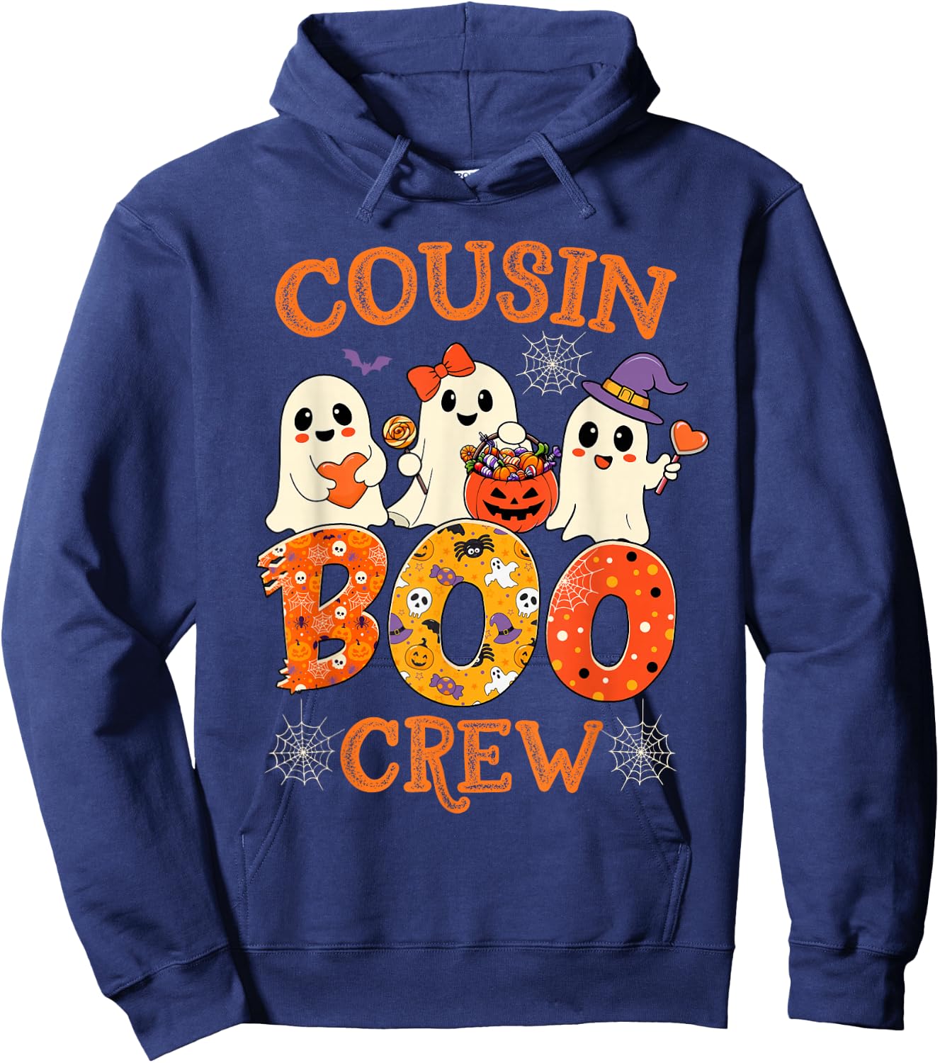 Cousin Boo Crew Funny Halloween Costume for Teacher Kids Hoodie - Hoodie | Navy
