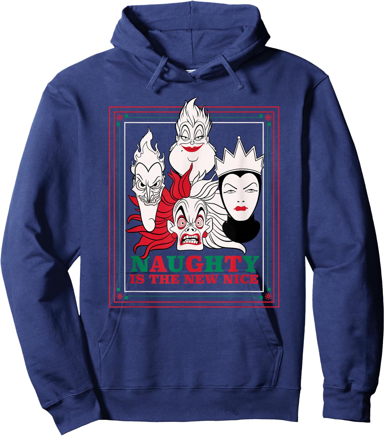 Disney Villains Holiday Christmas Naughty is The New Nice Hoodie - Hoodie | Navy