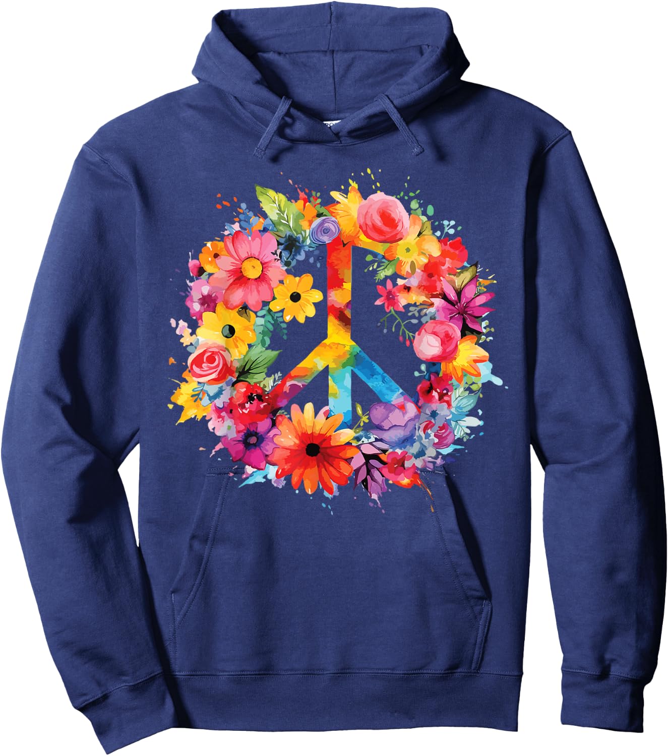 Peace Sign TieDye International Day Of Peace World Peace Day Hoodie - Hoodie | Navy
