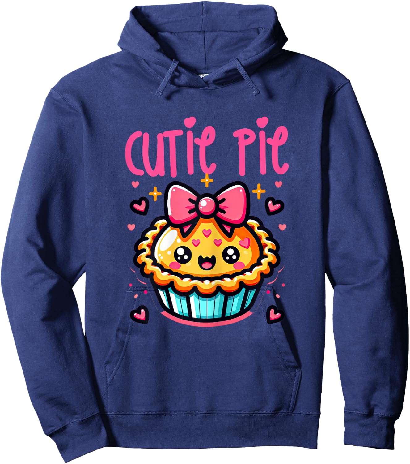 Girls Cutie Pie Cute School Adorable Girls Size 10-12 7-8 Hoodie - Hoodie | Navy
