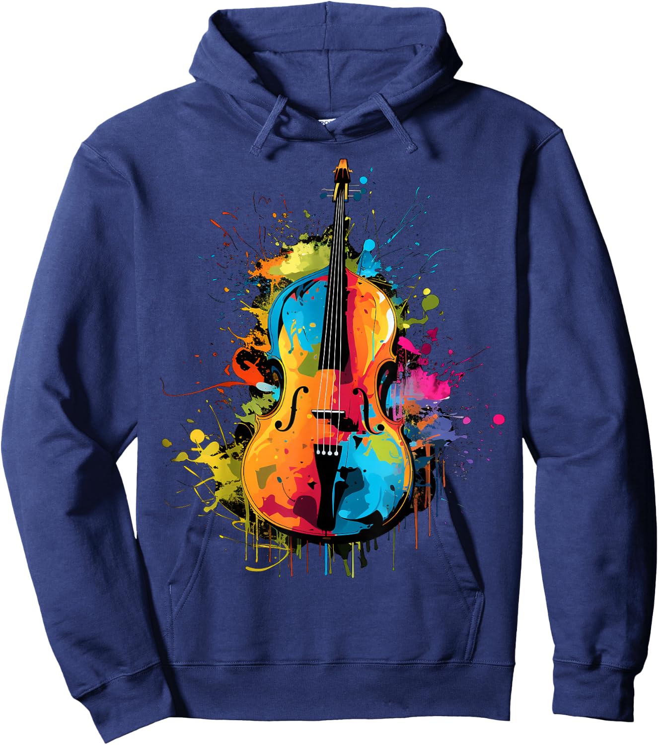 Men, Women and Kids Double Bass Upright Bass Hoodie - Hoodie | Navy