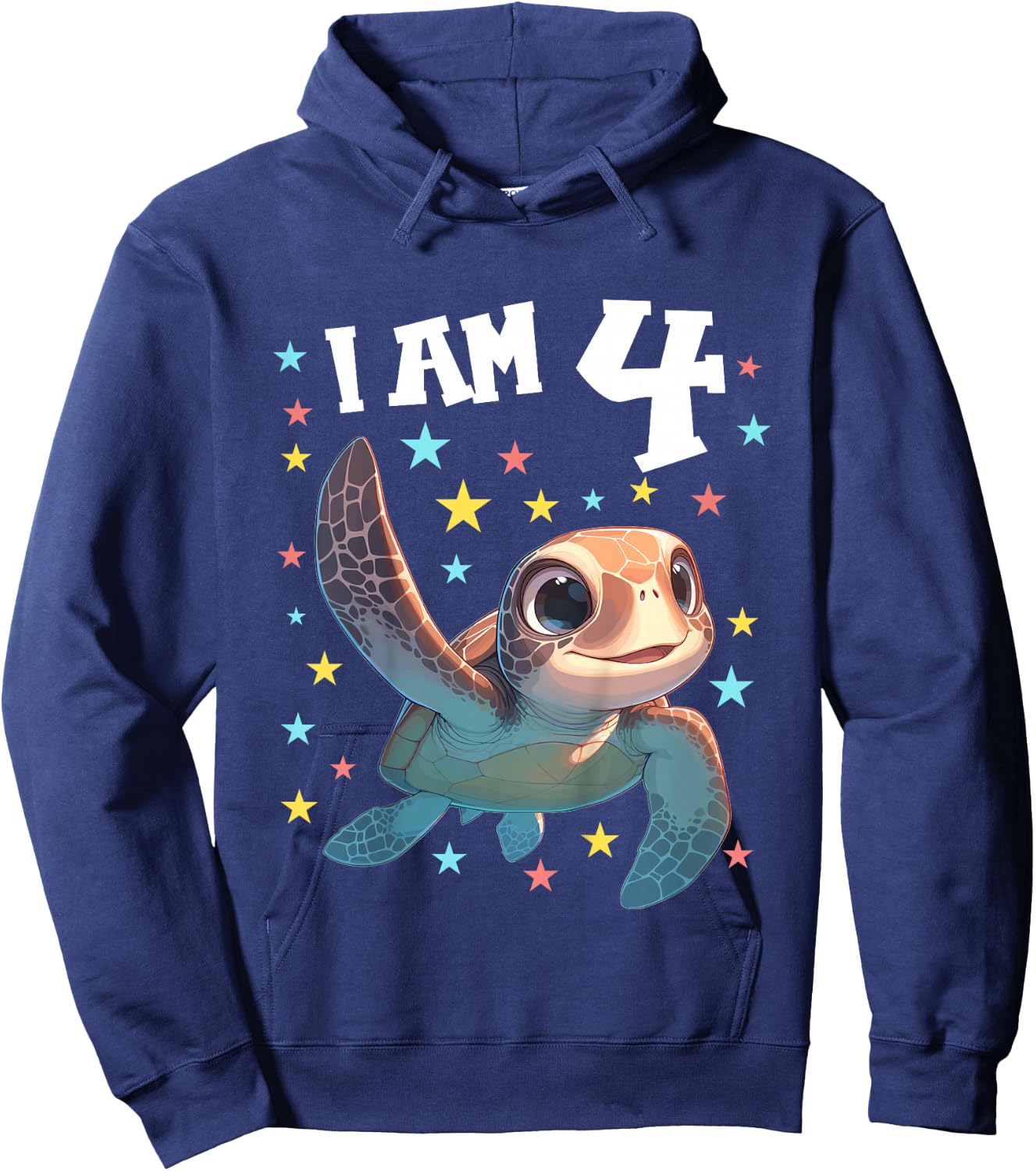 4 Years old 4 birthday Sea Turtles Boy Girl Sea Turtle Hoodie - Hoodie | Navy