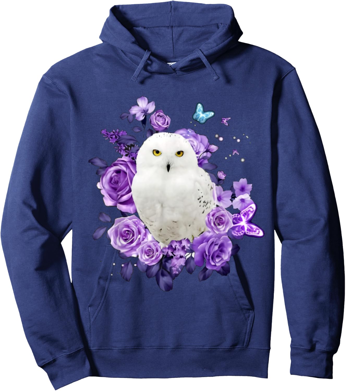 Owl Purple Rose Collection Cute Owl Lover Gift Hoodie - Hoodie | Navy