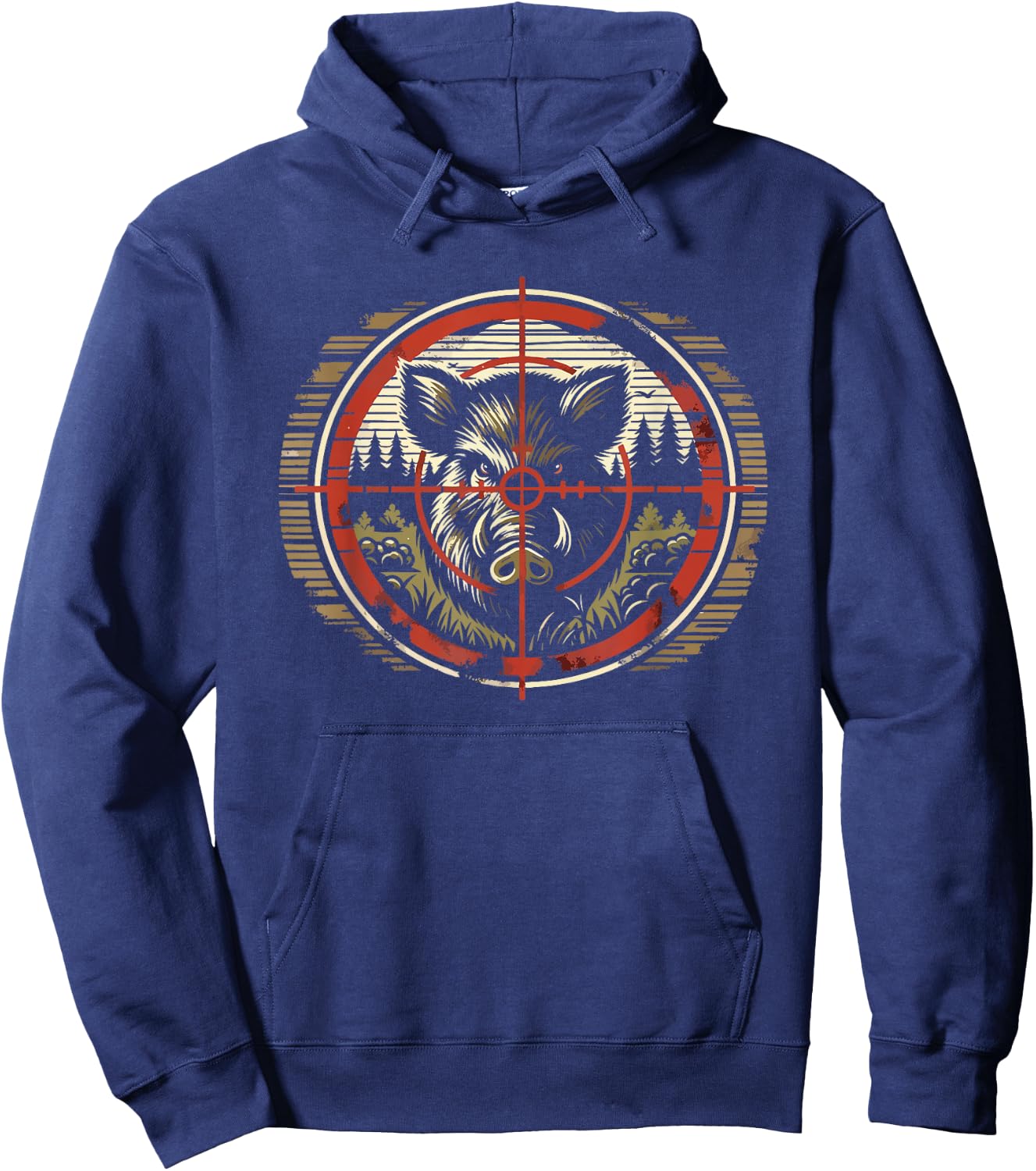 Hunting Wildlife Fishing Outdoors Deer Animal Forest Hunt Hoodie - Hoodie | Navy