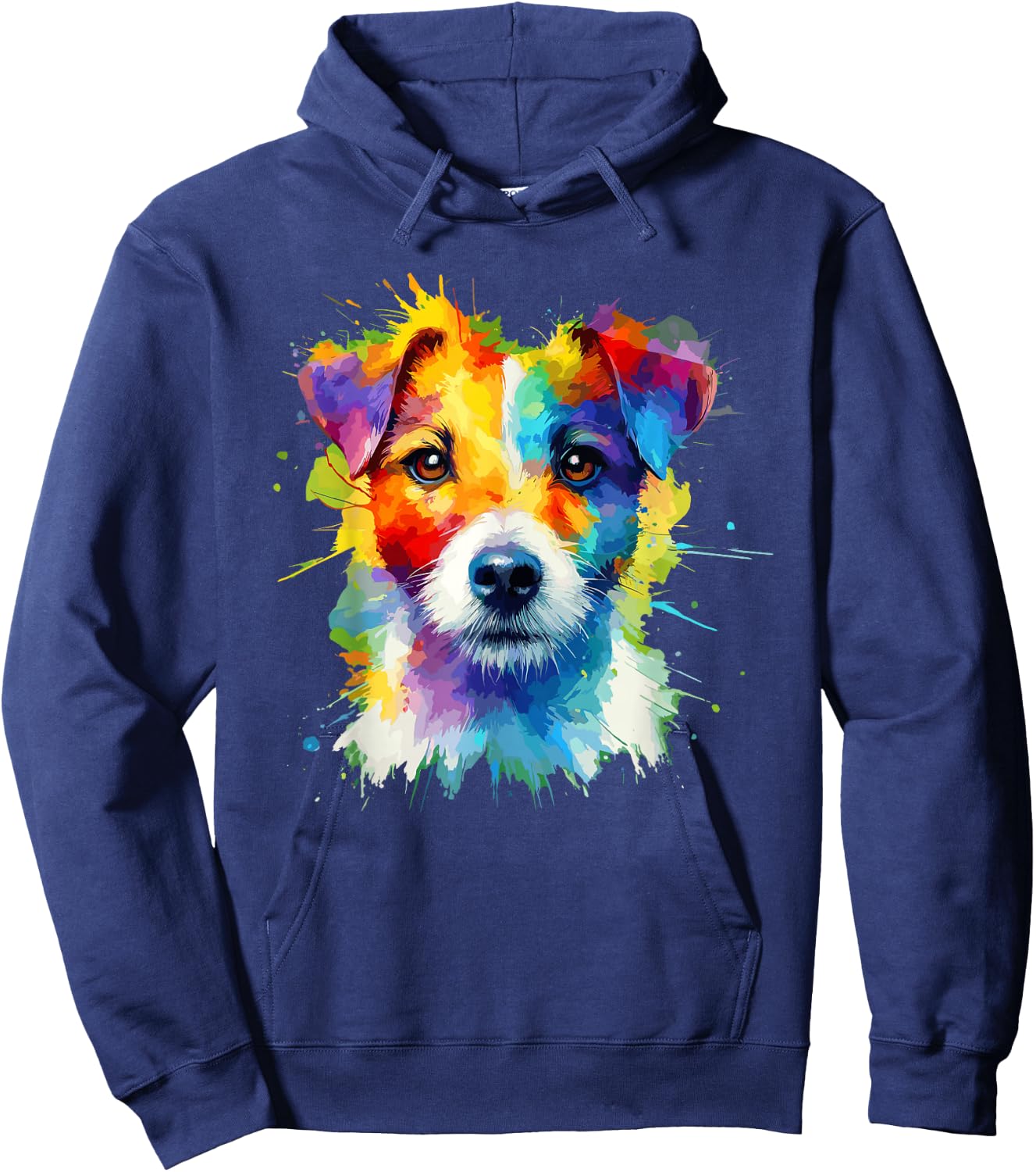 Colorful Splash Art Jack Russell Terrier Jack Russells Hoodie - Hoodie | Navy