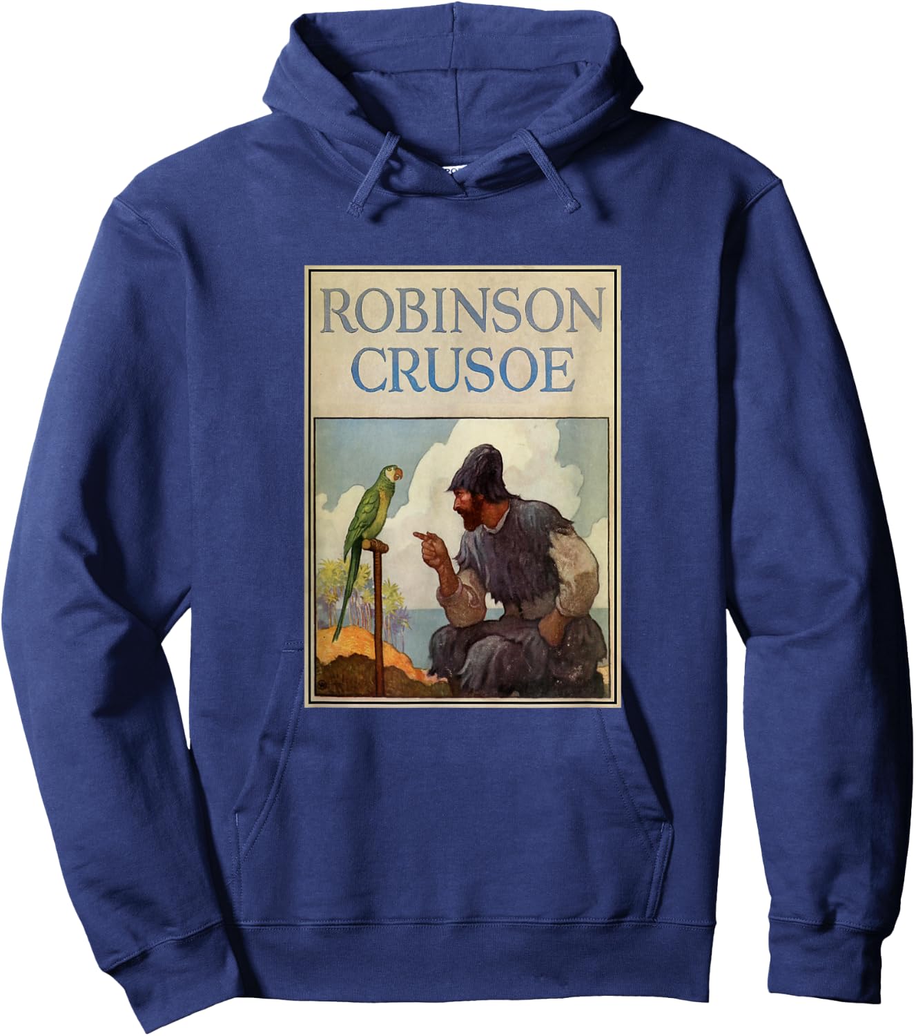 Robinson Crusoe Book Cover (1920) Hoodie - Hoodie | Navy