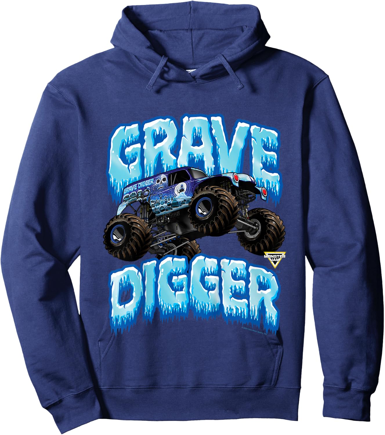 Monster Jam Kids Grave Digger Ice Cold Monster Truck Hoodie - Hoodie | Navy