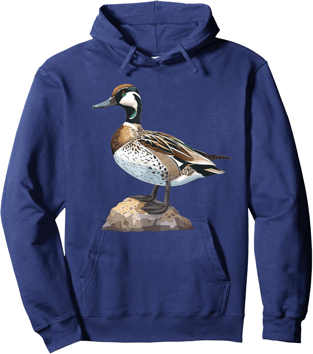 Northern Pintail On A Perch Hoodie - Hoodie | Navy