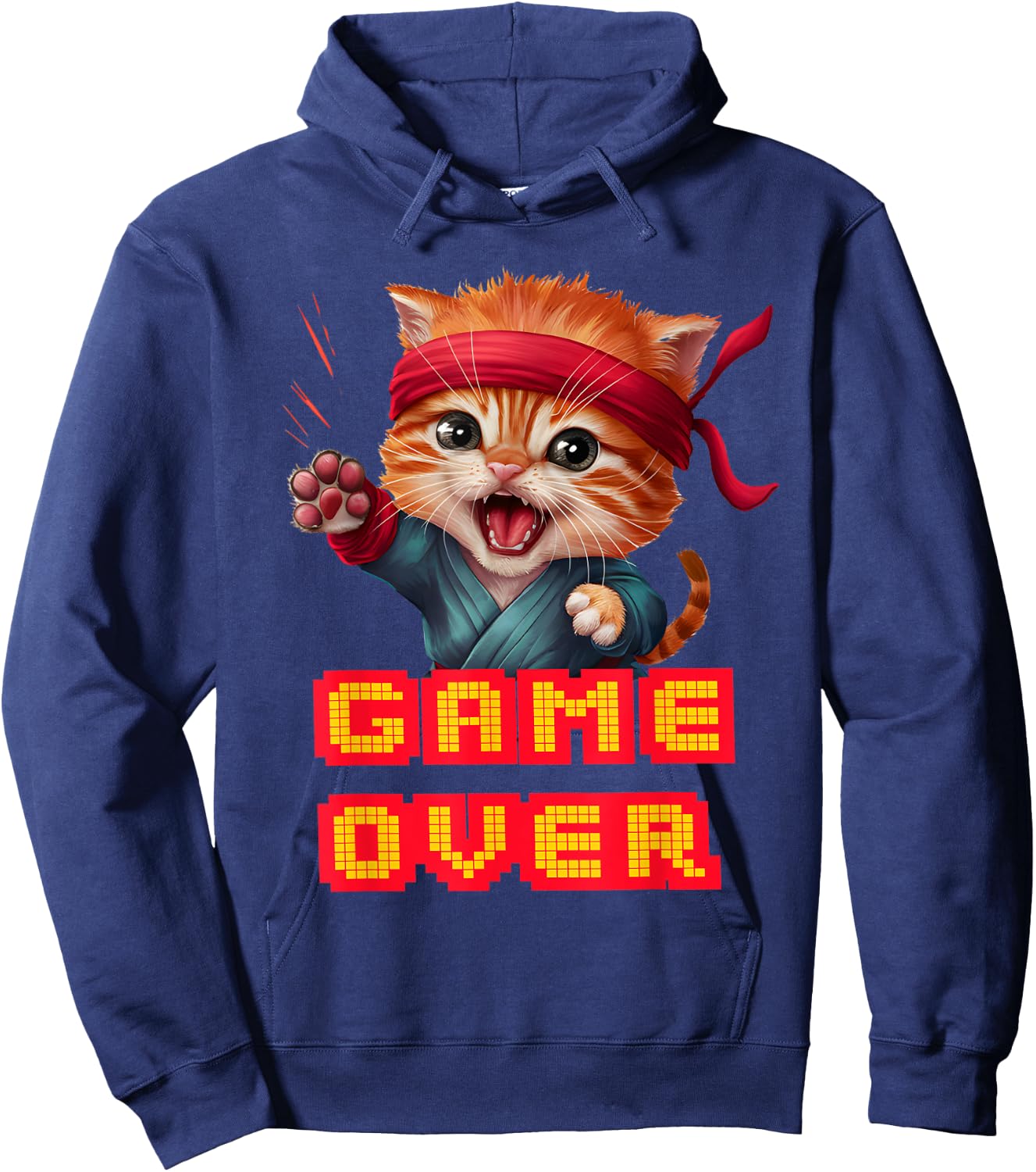 Be A Roaring Kitty Game The Stop Orange Bandana Meme Hoodie - Hoodie | Navy