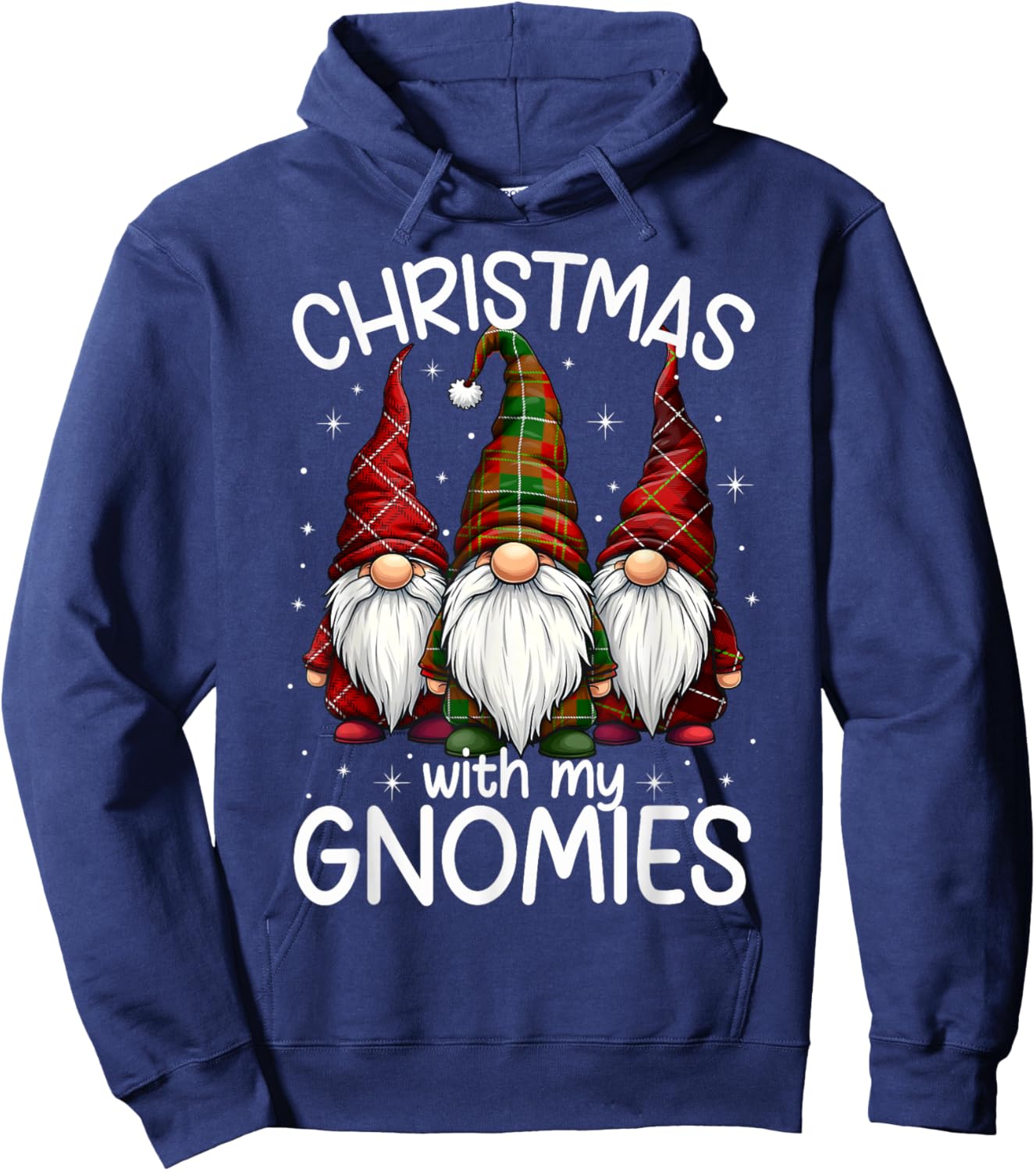 Christmas With My Gnomies Xmas Family Gnome Winter Holiday Hoodie - Hoodie | Navy