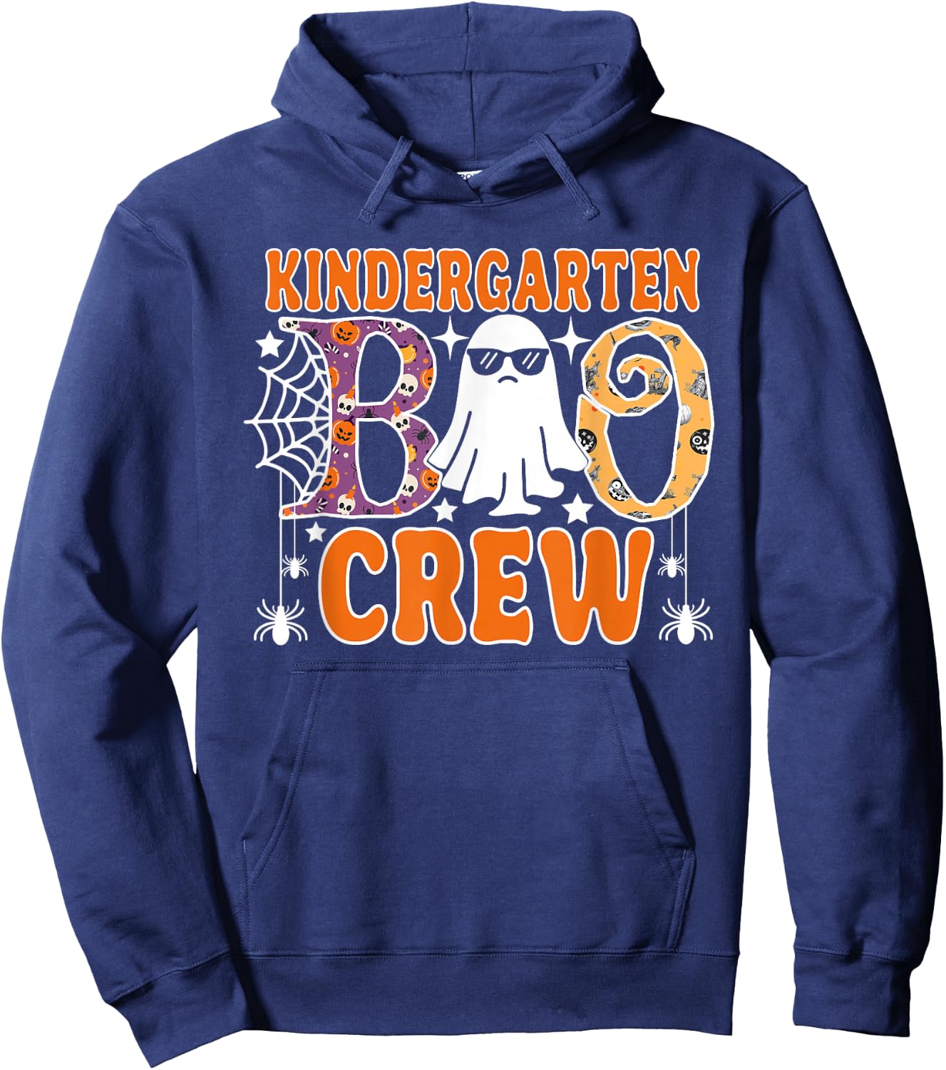 Kindergarten Boo Crew Funny Halloween Teachers Students Hoodie - Hoodie | Navy