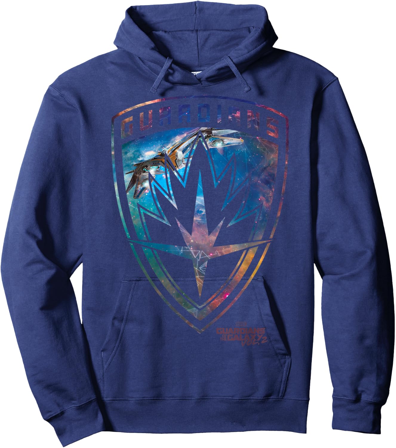 Marvel Guardians of The Galaxy Vol 2 Rainbow Ravager Badge Hoodie - Hoodie | Navy