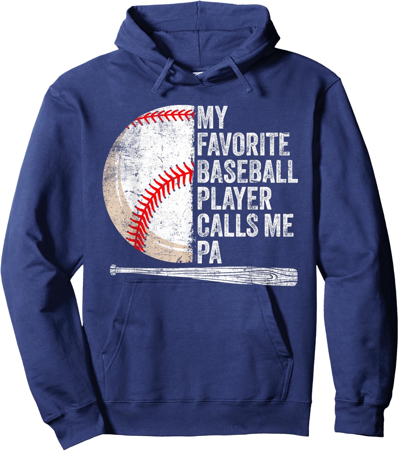 Funny My Favorite Baseball Player Calls Me Pa Father's Day Hoodie - Hoodie | Navy