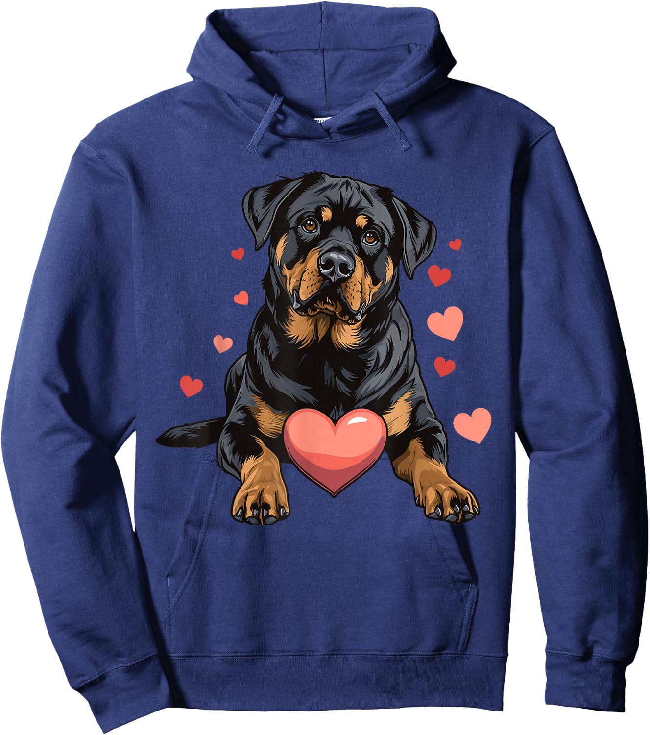 Rottweiler Dog Heart Pet Dog Animal Lover Hoodie - Hoodie | Navy