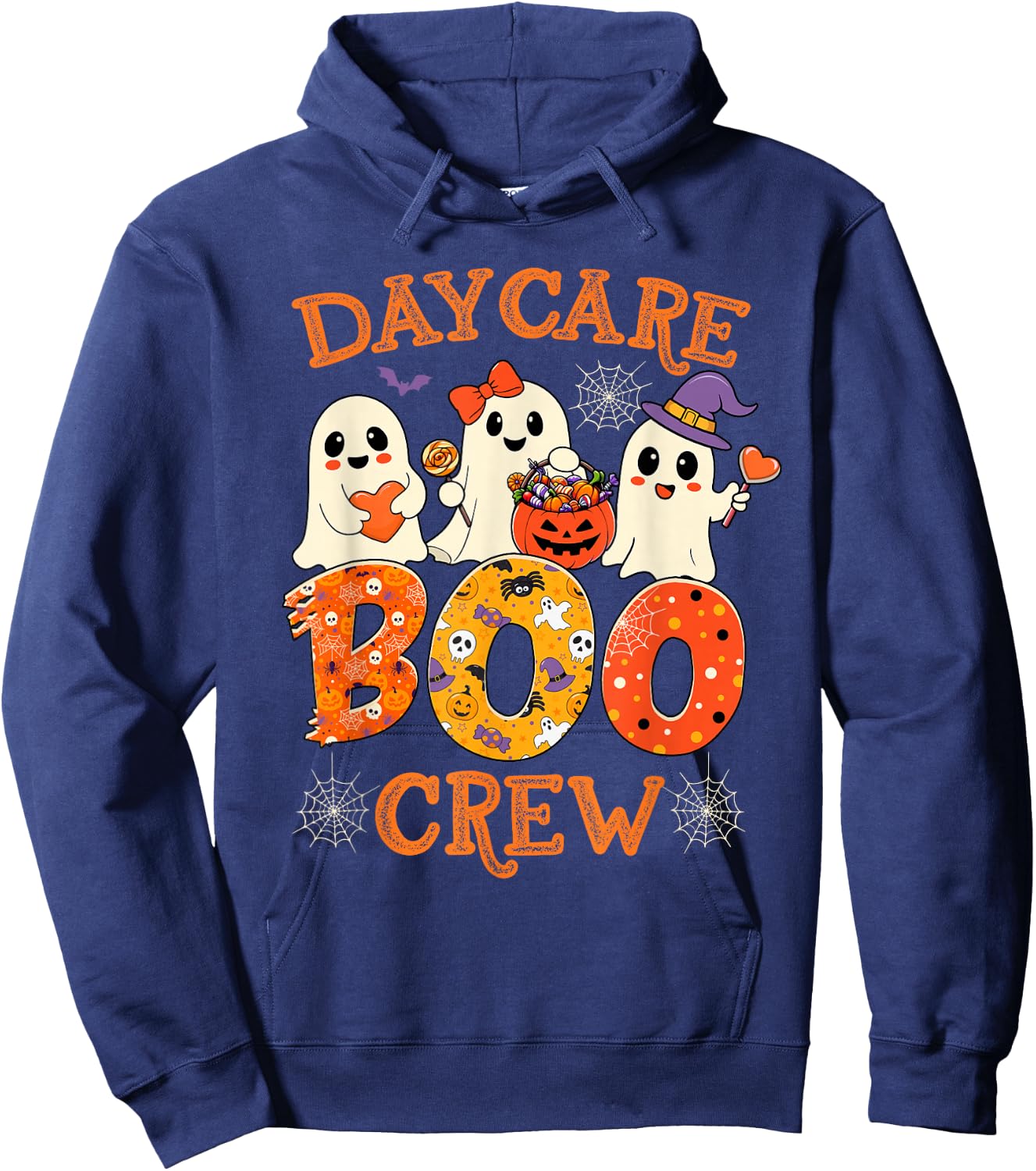 Daycare Boo Crew Funny Halloween Spooky Costume for Teacher Hoodie - Hoodie | Navy