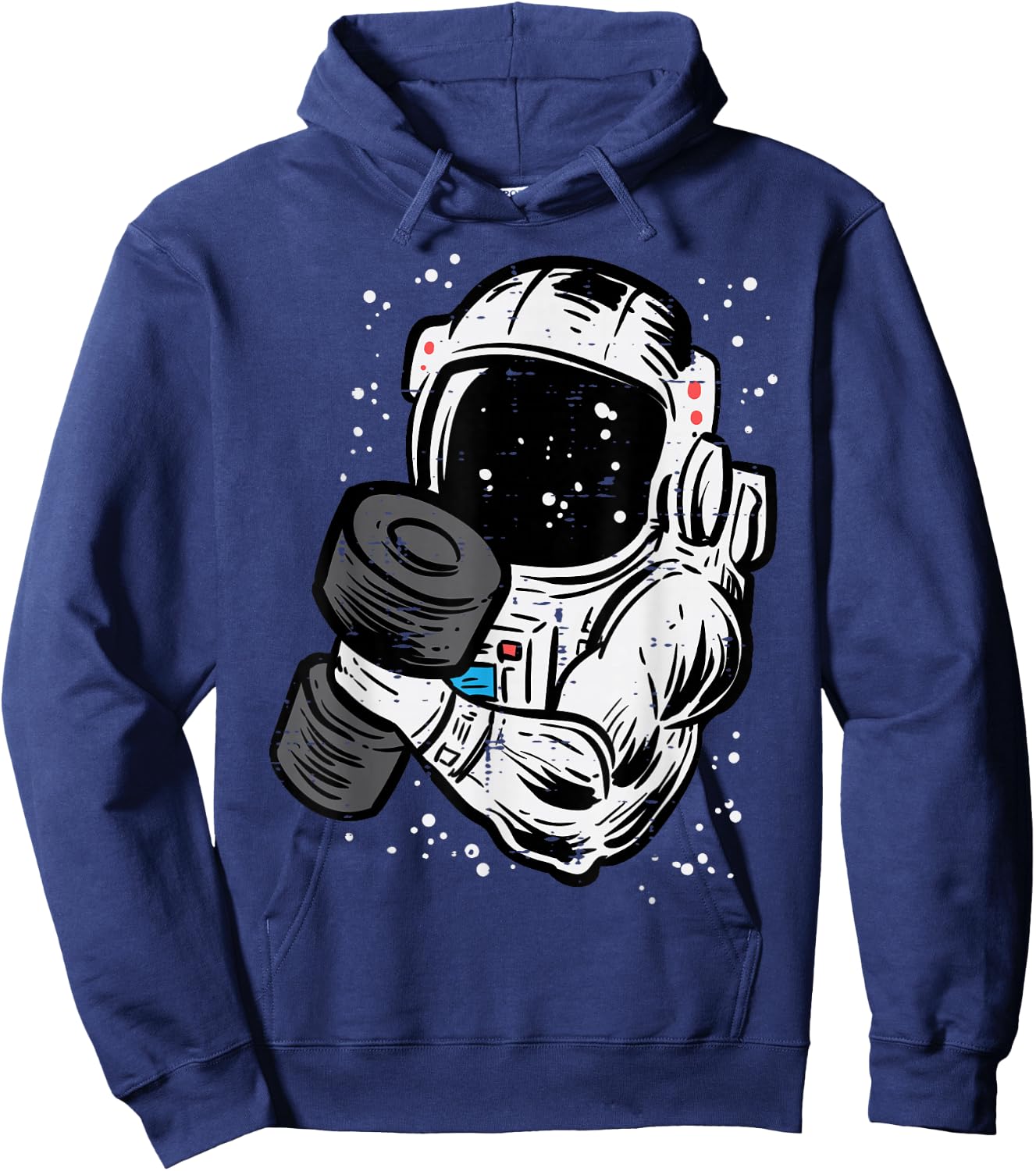Astronaut Workout Dumbbell Space Gym Fitness Men Women Kids Hoodie - Hoodie | Navy