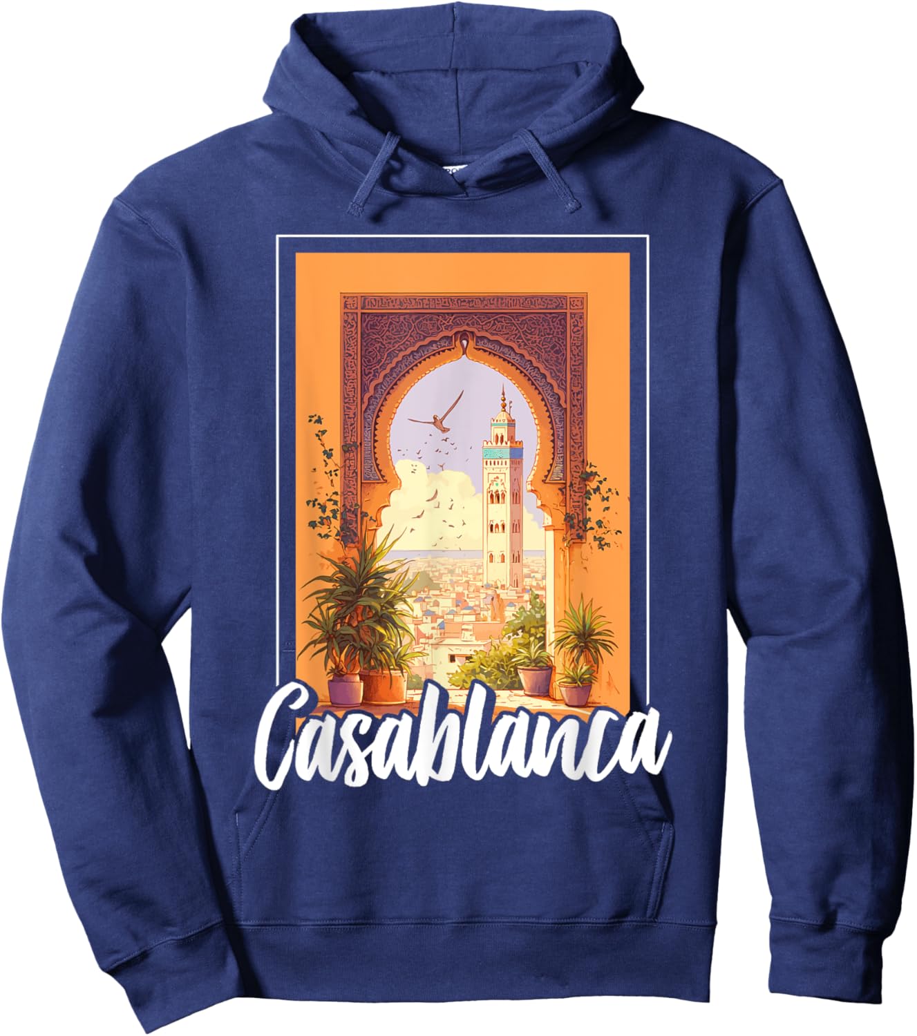 Casablanca Travel Vacation Souvenir Hoodie - Hoodie | Navy