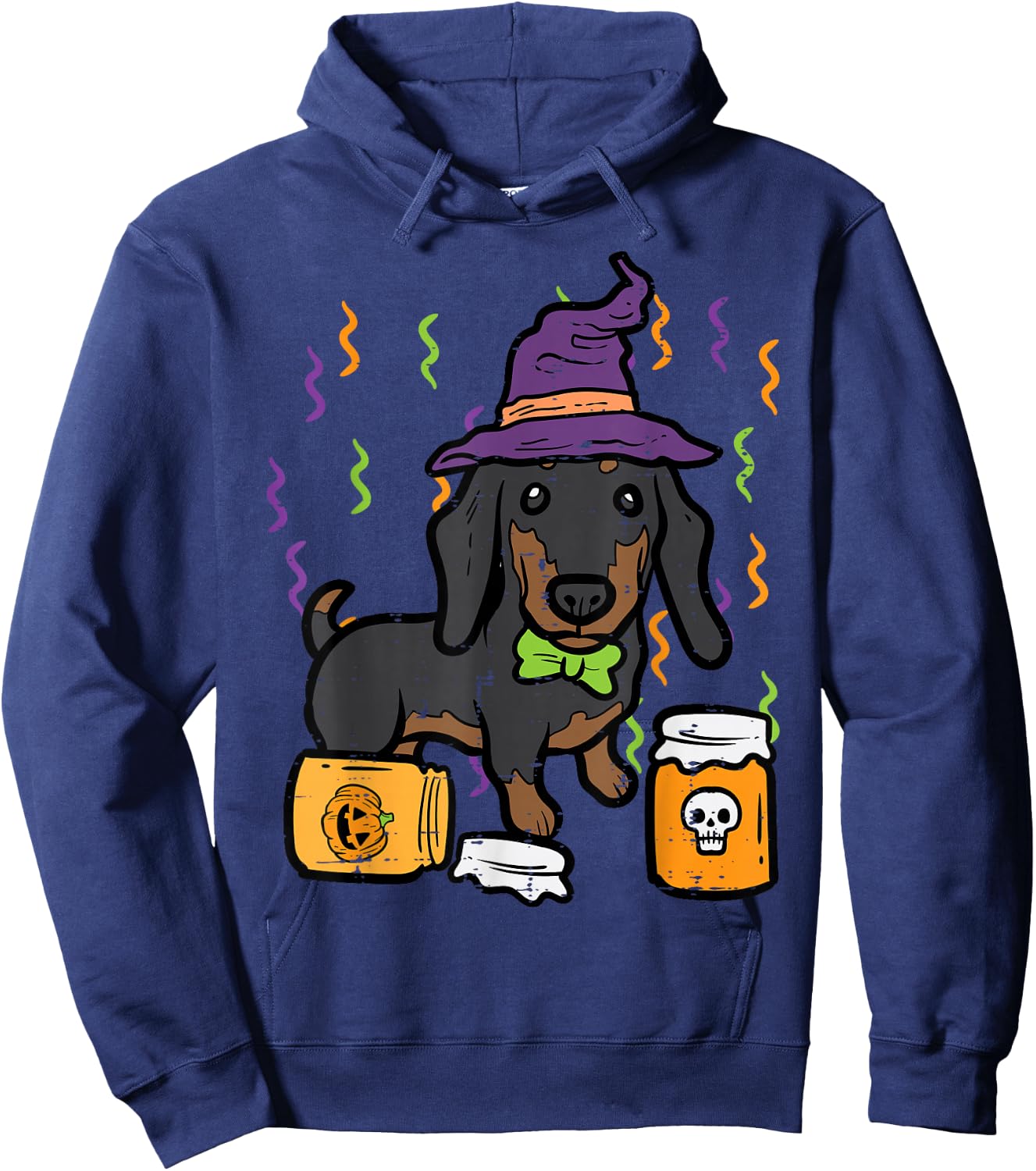 Halloween Dachshund Dog Wiener Doxie Costume Women Kids Men Hoodie - Hoodie | Navy