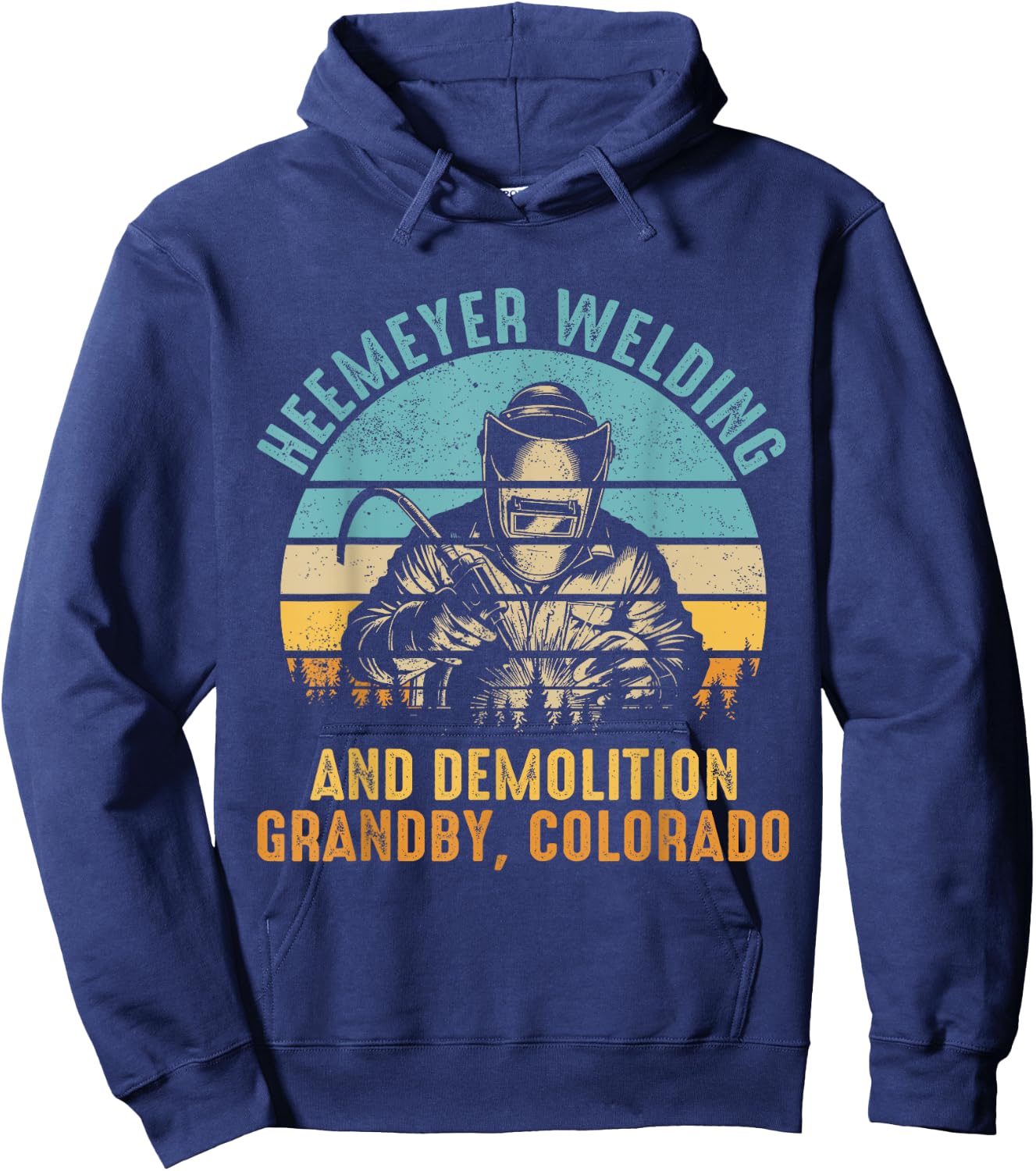Heemeyer Welding Demolition Grandby Colorado Gift Welder Hoodie - Hoodie | Navy