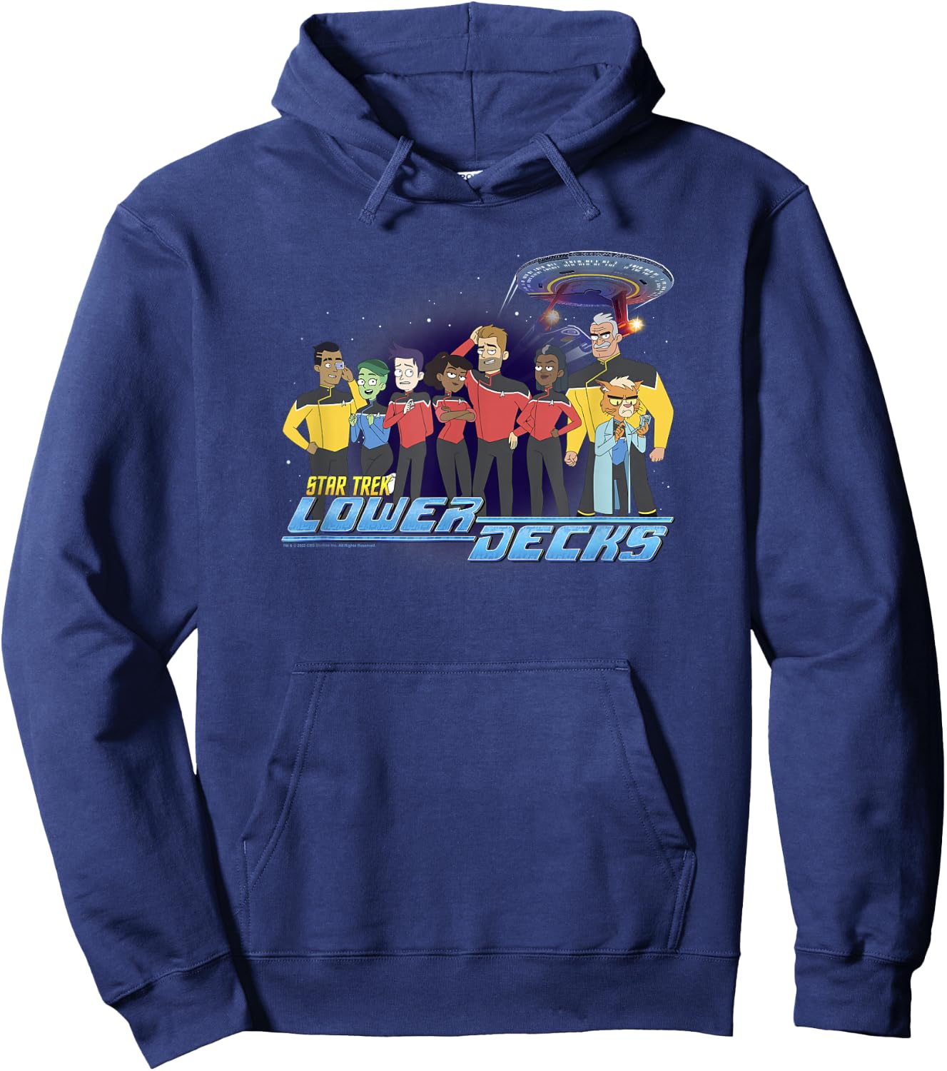 Star Trek: Lower Decks Crew Lineup Poster Hoodie - Hoodie | Navy