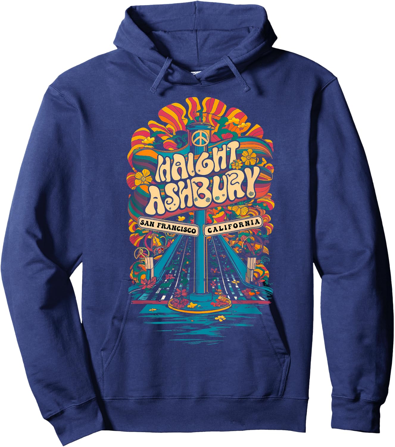 Haight-Ashbury Summer of Love Hoodie - Hoodie | Navy