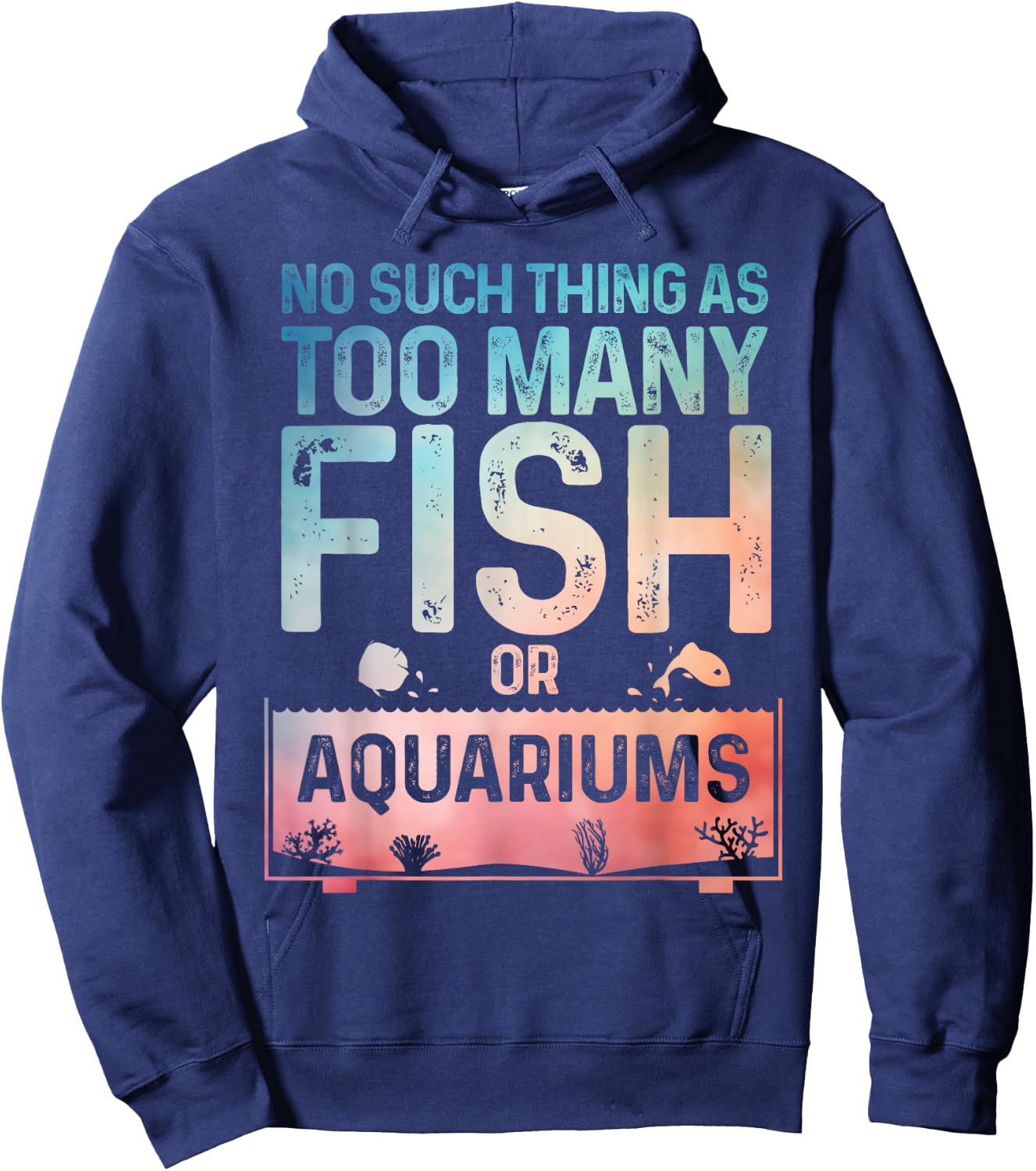 Aquarium Design Women Fish Lover Aquarium Fish Tank Hoodie - Hoodie | Navy