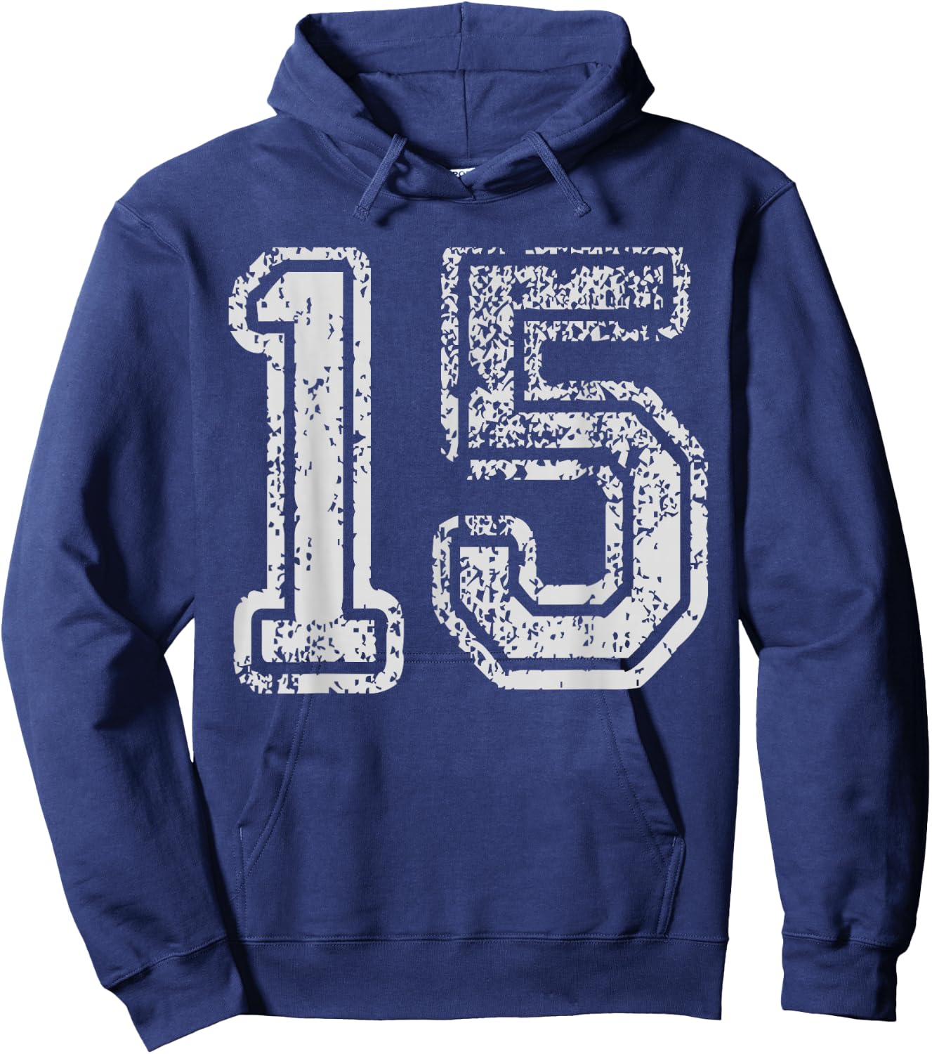 Team Jersey 15 Uniforms Number Fifteen School Sport Birthday Hoodie - Hoodie | Navy
