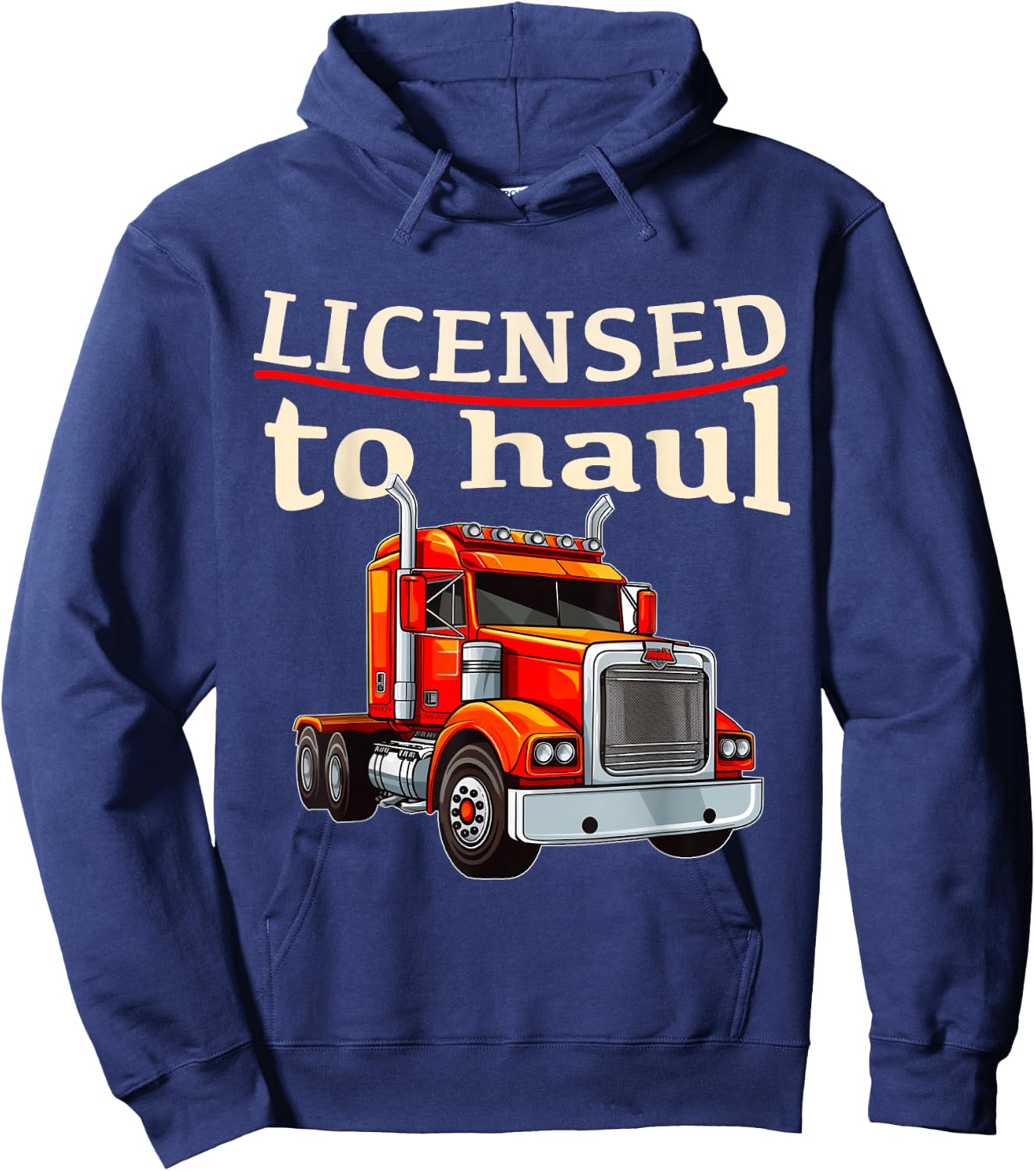 CDL Truck Driver Trucker Driving Passed CDL Exam Hoodie - Hoodie | Navy