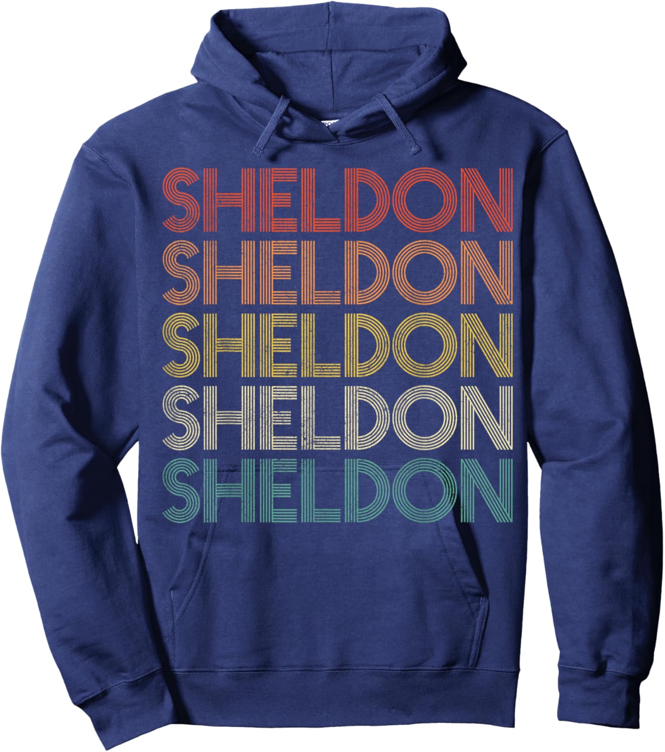 Sheldon Vintage Retro Hoodie - Hoodie | Navy