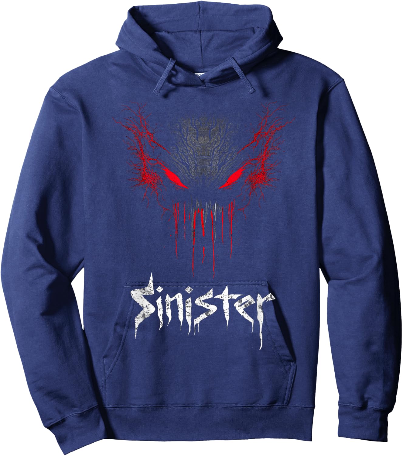 Sinister Graffiti Metal Style Gothic Dark and evil for Gamer Hoodie - Hoodie | Navy