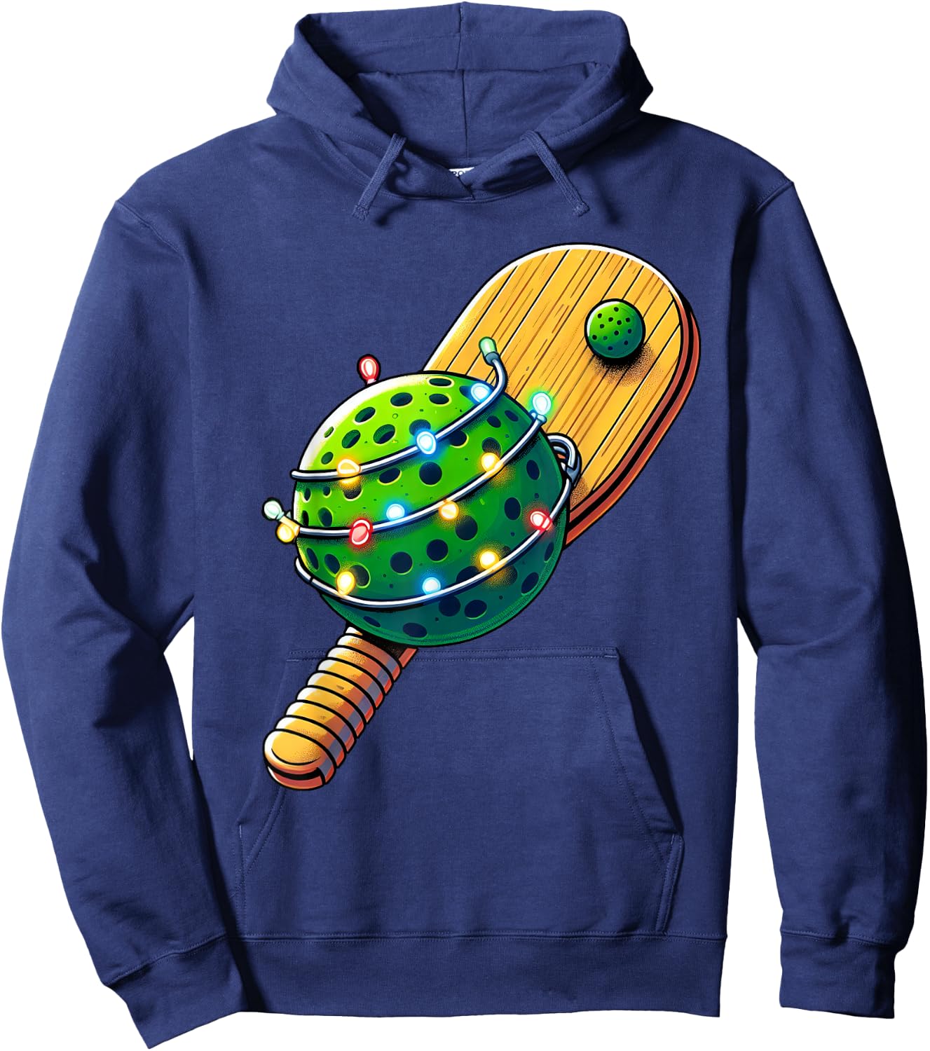 Christmas Pickle Ball Xmas Santa Pickle Ball Lovee Boy Girl Hoodie - Hoodie | Navy