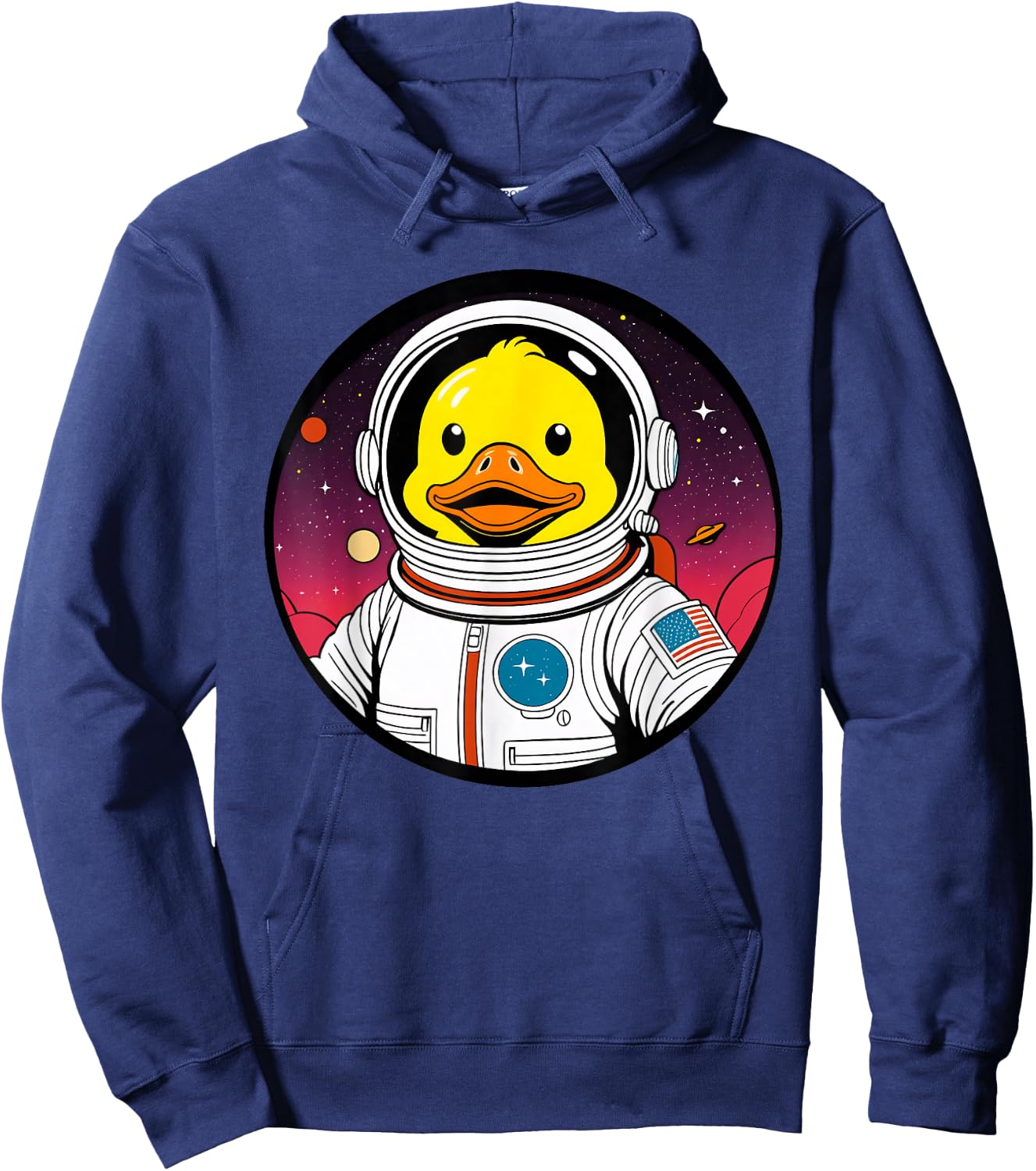 Cute Rubber Duck Space Astronaut Duck Lovers Men Women Kids Hoodie - Hoodie | Navy