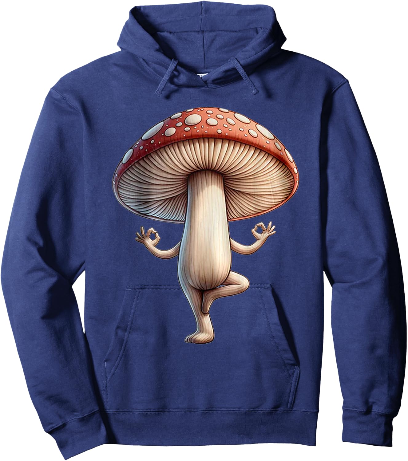 Funny Yoga Mushroom Hoodie - Hoodie | Navy