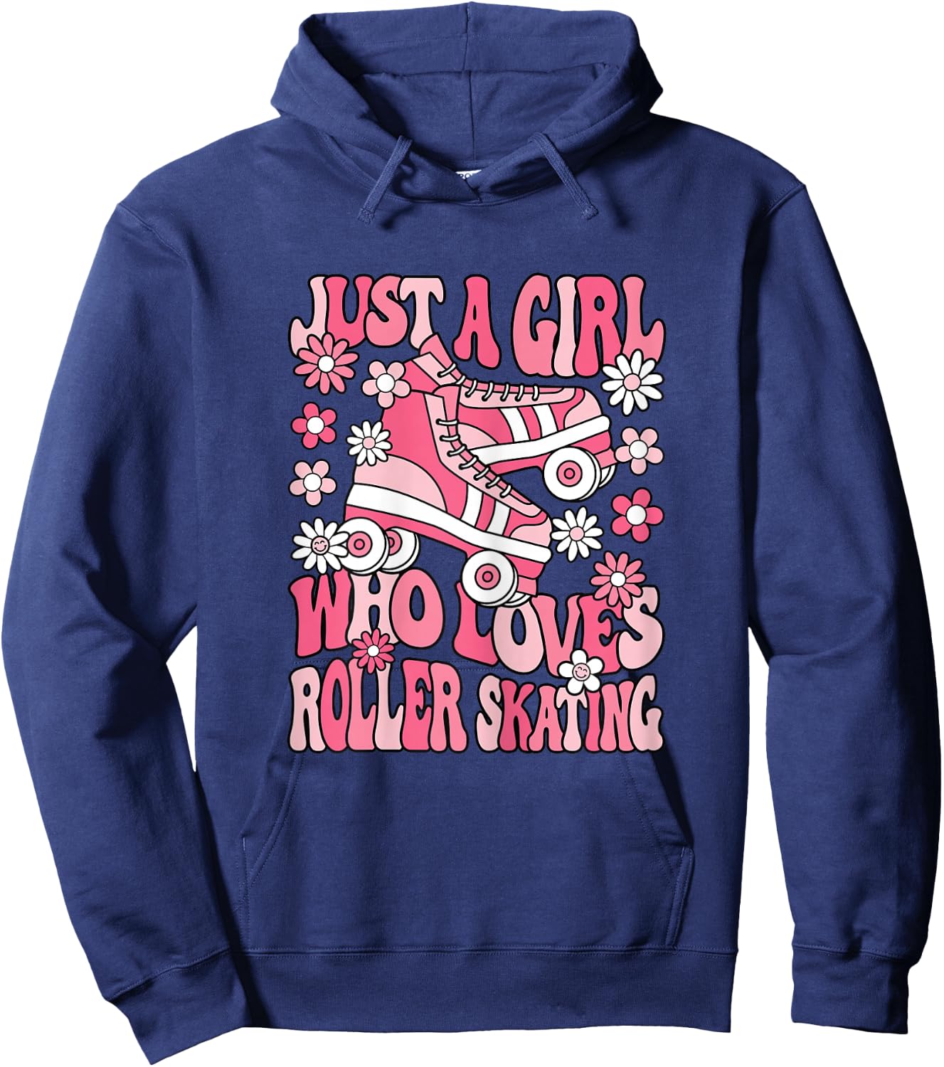Just A Girl Who Loves Roller Skating Women Girls Kids Hoodie - Hoodie | Navy