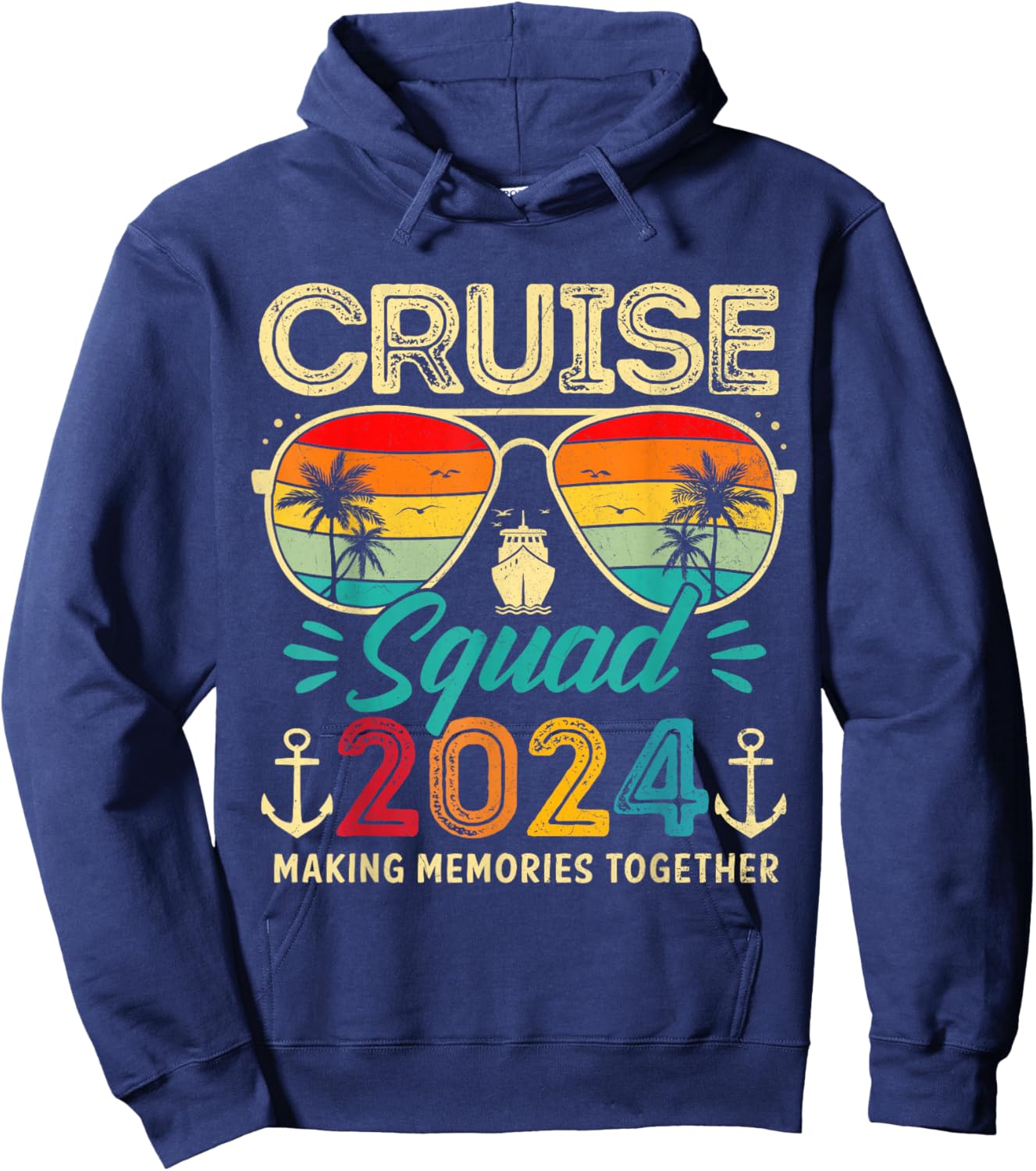 Cruise Squad 2024 Family Group Matching Summer Vacation Women Girls Kids Hoodie - Hoodie | Navy
