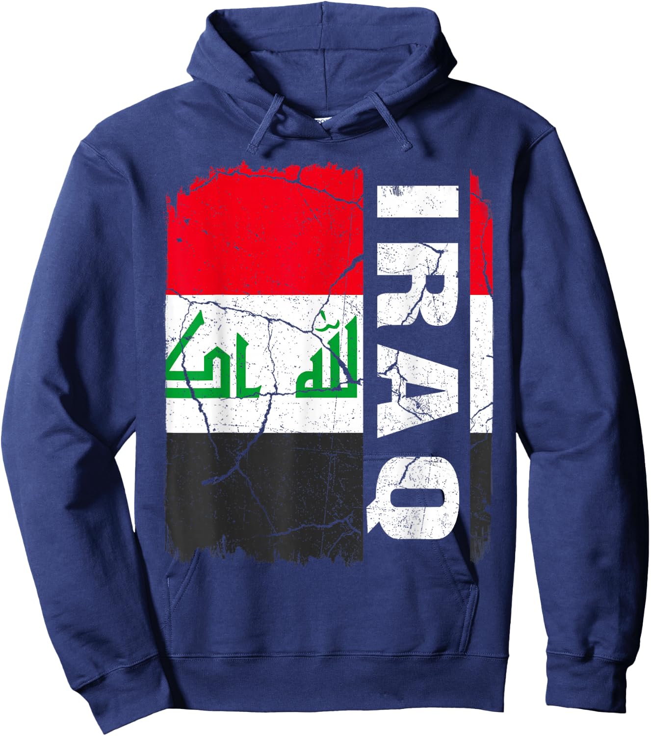 Vintage Iraqis Flag Iraq Pride Roots Heritage Gift Hoodie - Hoodie | Navy