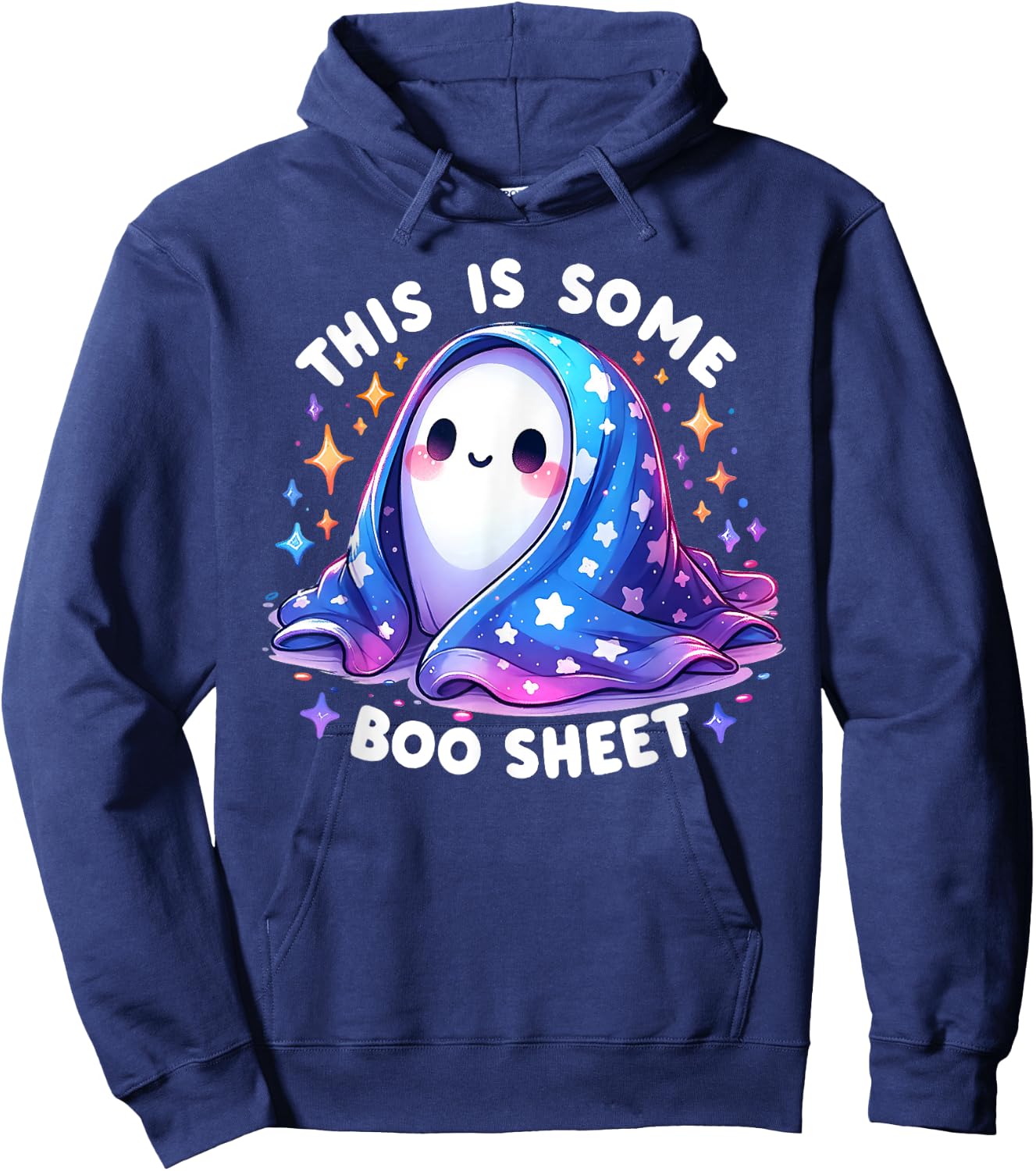 This Is Some Boo Sheet Funny Ghost Spooky Season Halloween Hoodie - Hoodie | Navy