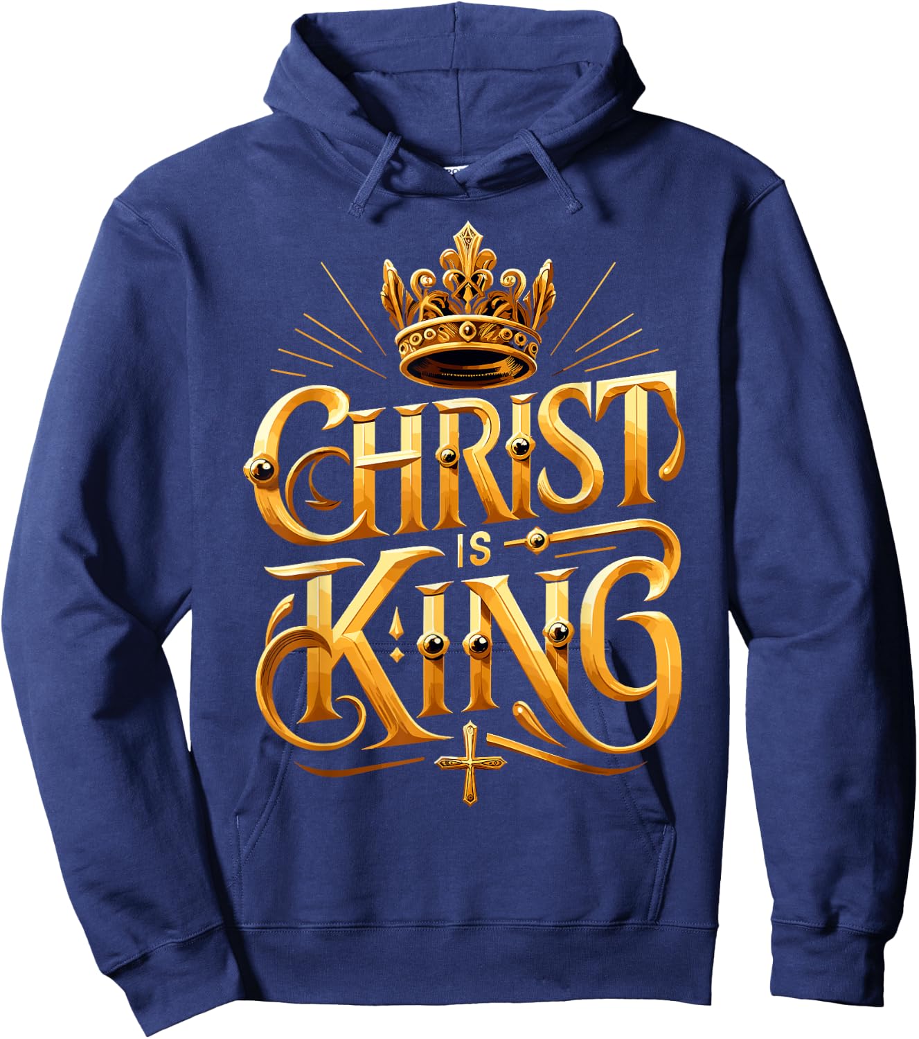 Christ is King Christian Jesus Hoodie - Hoodie | Navy