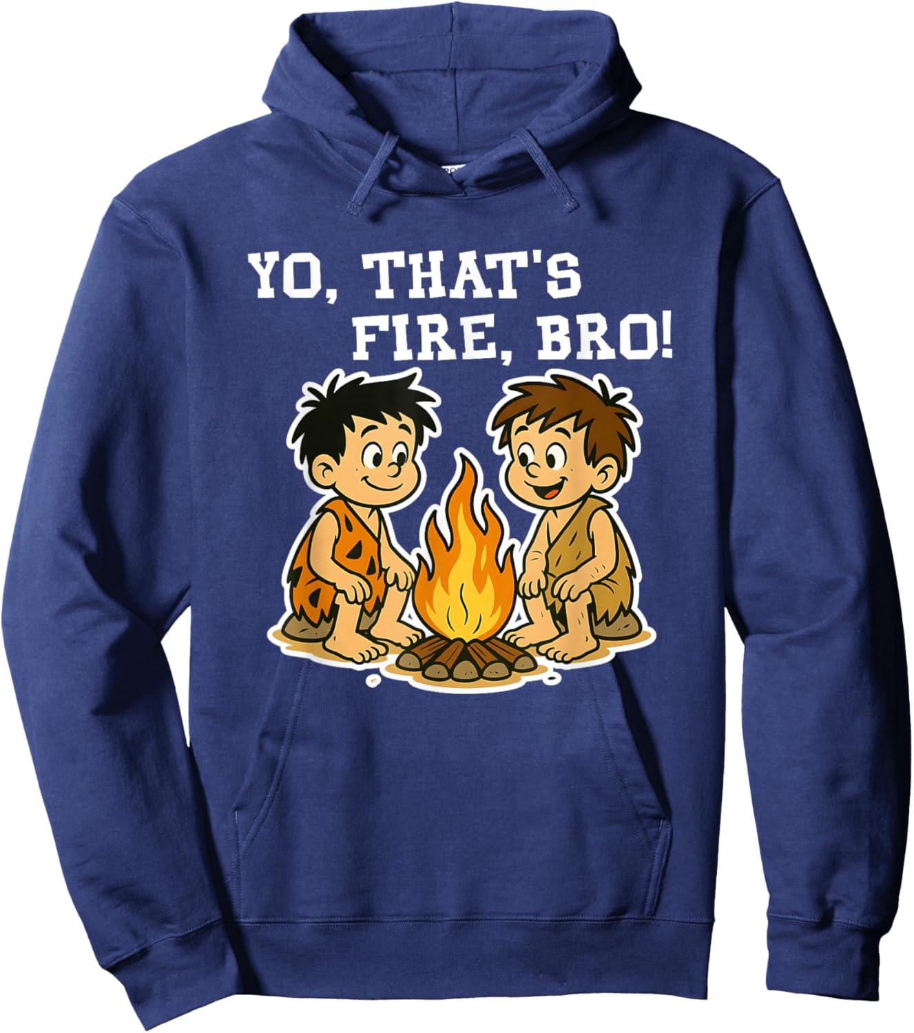 Yo That's Fire Bro Funny Gen Alpha Slang Sayings Hoodie - Hoodie | Navy