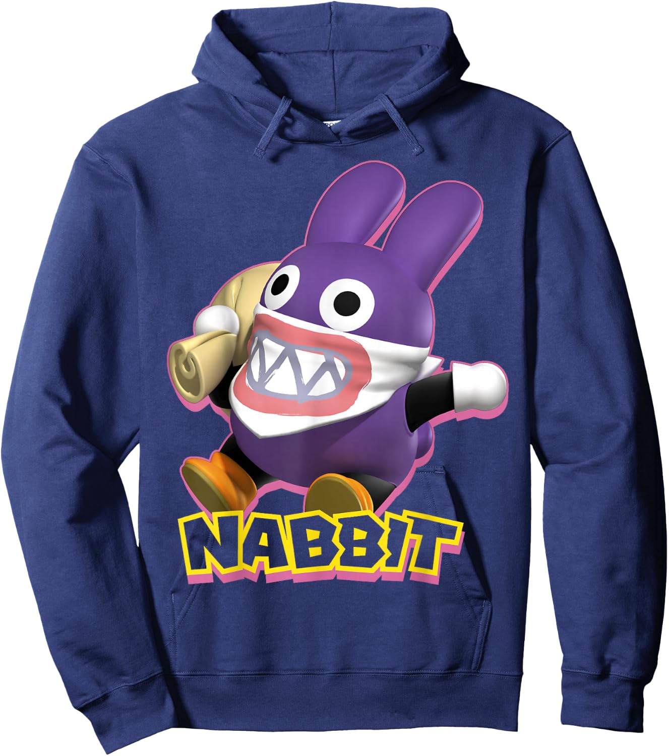 Super Mario Nabbit Action Pose Portrait Logo Hoodie - Hoodie | Navy