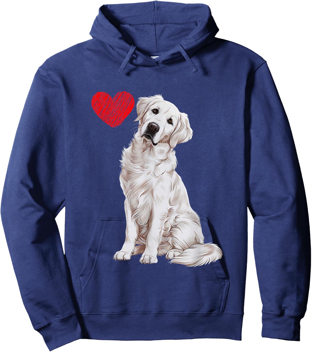 Love White English Cream Golden Retriever Mom Dog Puppy Hoodie - Hoodie | Navy