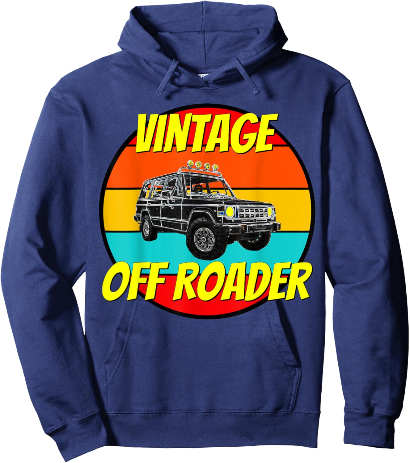 Vintage Off Road Funny Off-Roading Truck Montero Hoodie - Hoodie | Navy