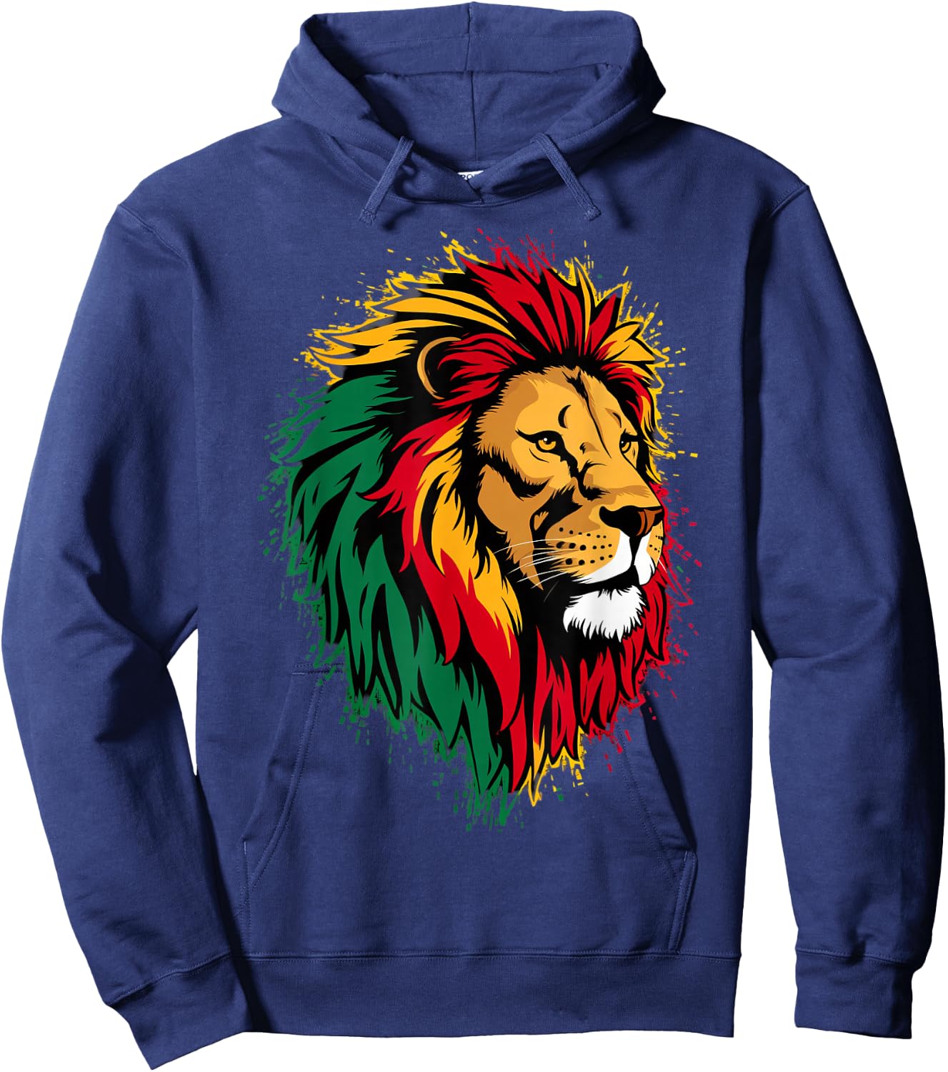 Jamaican Lion Jamaican Rasta Flag Lion Of Judah Reggae Music Hoodie - Hoodie | Navy