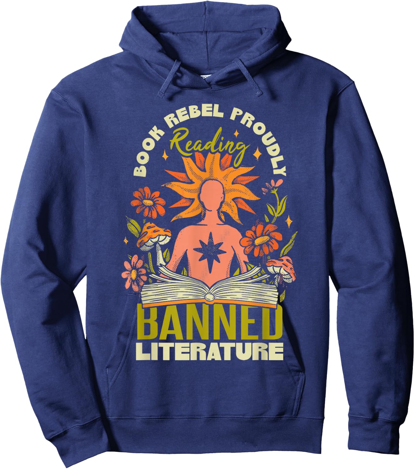 Proudly Reading Banned Literature Banned Books Hoodie - Hoodie | Navy