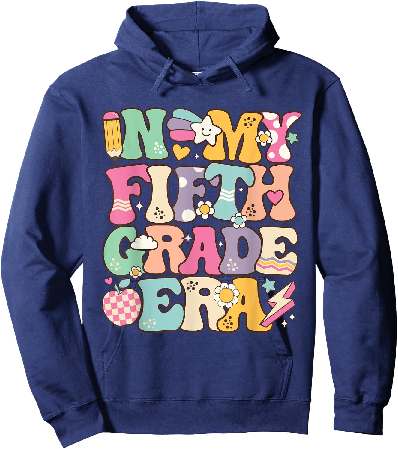 In My Fifth Grade Era Girl Back To School 5th Grade Teacher Hoodie - Hoodie | Navy