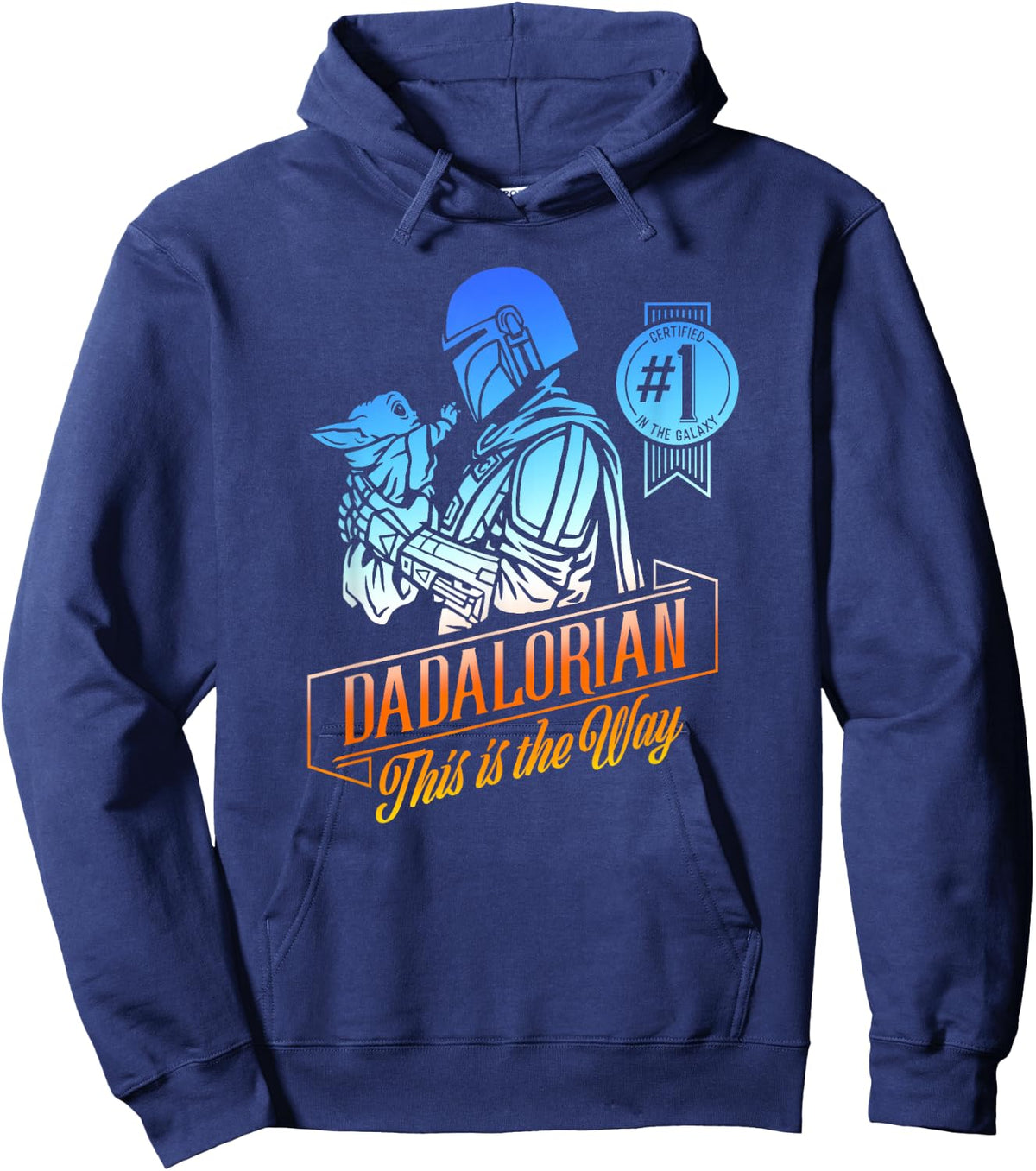 Star Wars The Mandalorian Father's Day #1 In The Galaxy Hoodie - Hoodie | Navy