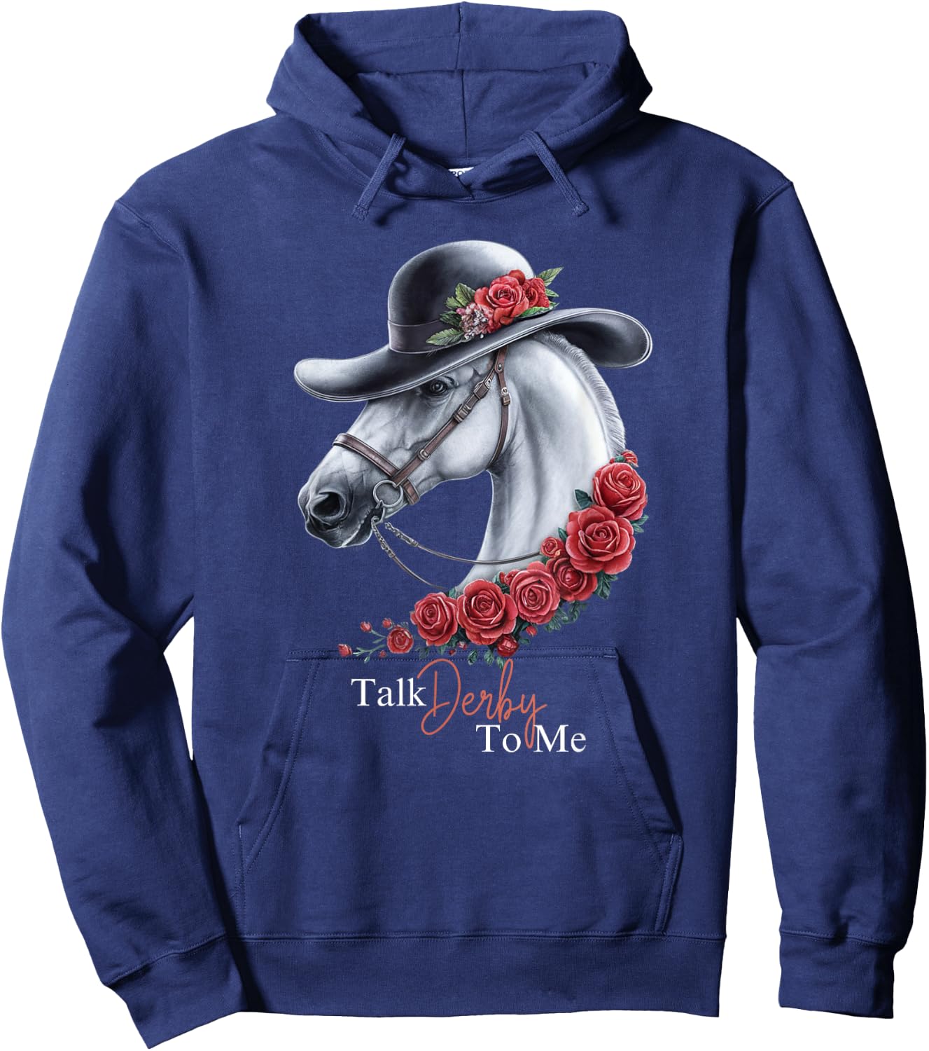 Talk Derby To Me - Horse Racing Lover Derby Day Hoodie - Hoodie | Navy