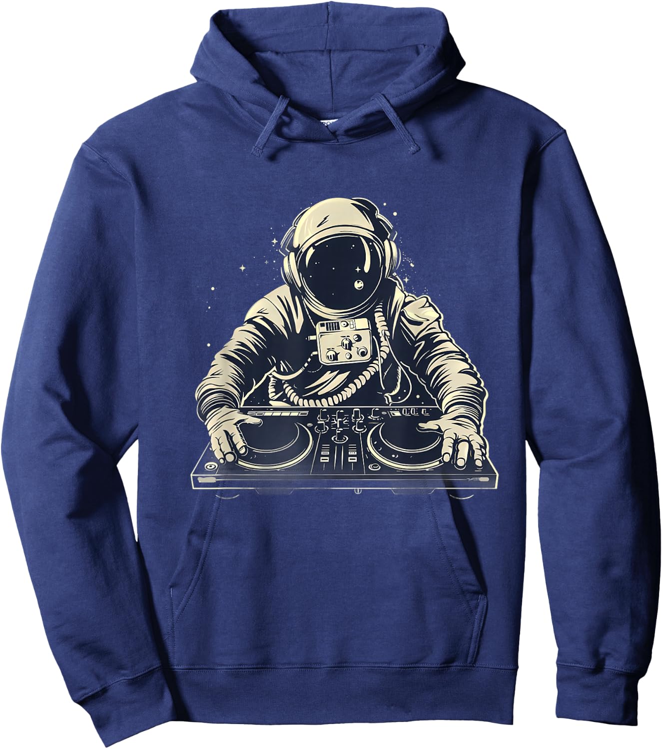 Astronaut DJ Dance Music House Techno Turntable DJ Astronaut Hoodie - Hoodie | Navy