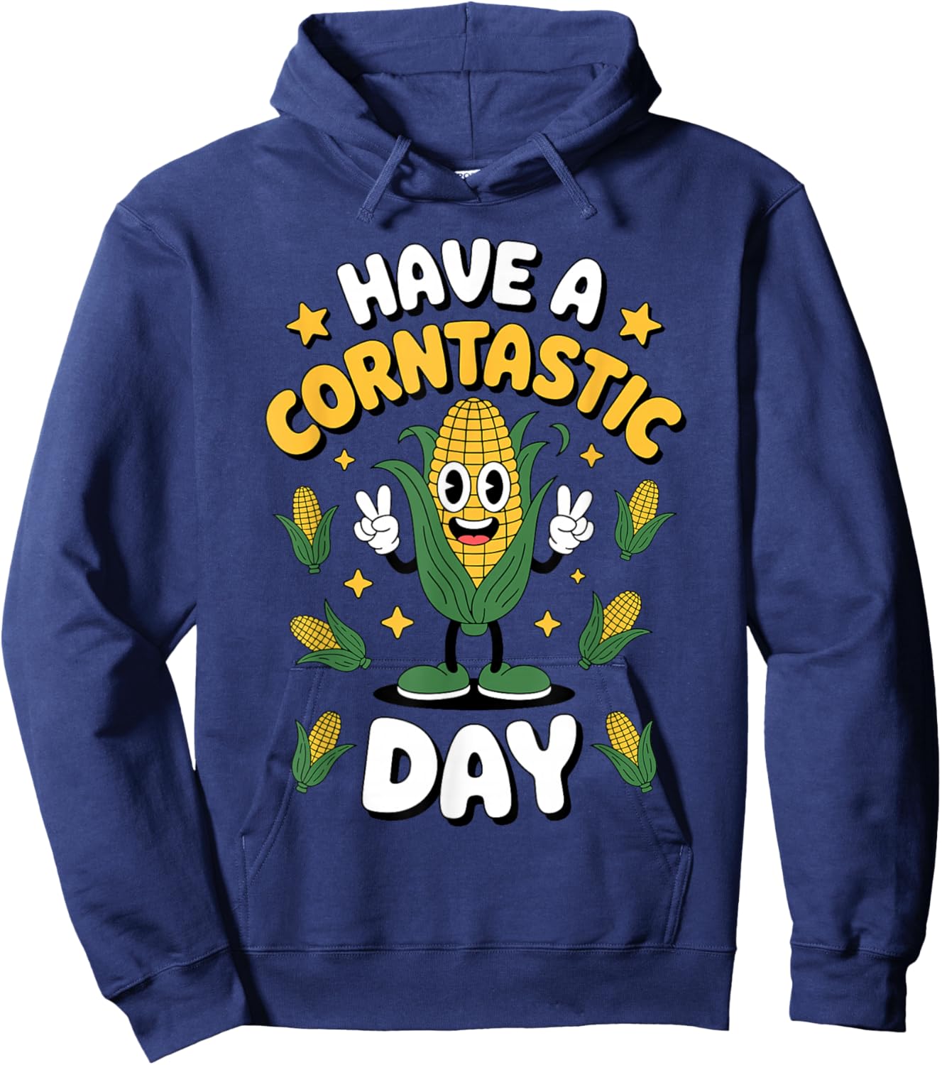 Funny Corn On The Cob Art Women Kids Farmer Corn Hoodie - Hoodie | Navy