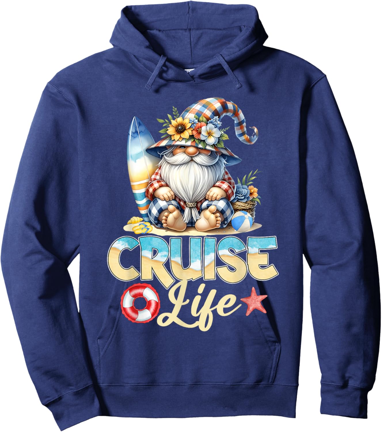 Summer With My Gnomies Vacation Cruise Life Gnome Lover Cute Men Women Kids Hoodie - Hoodie | Navy